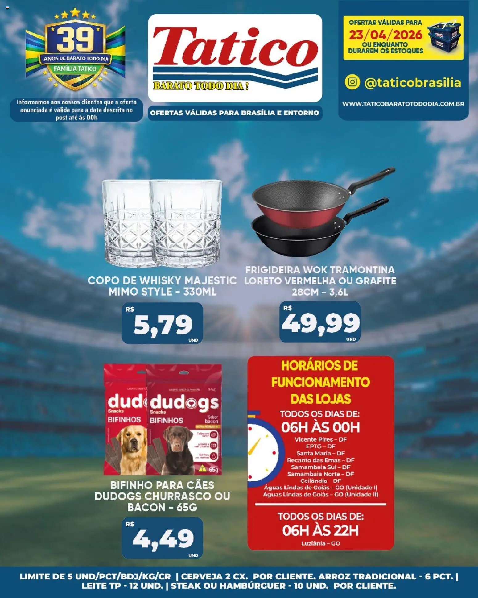 Tatico Folheto - válido de 24.04.2026 | Página: 52 | Produtos: Frigideira, Cerveja, Arroz, Hambúrguer