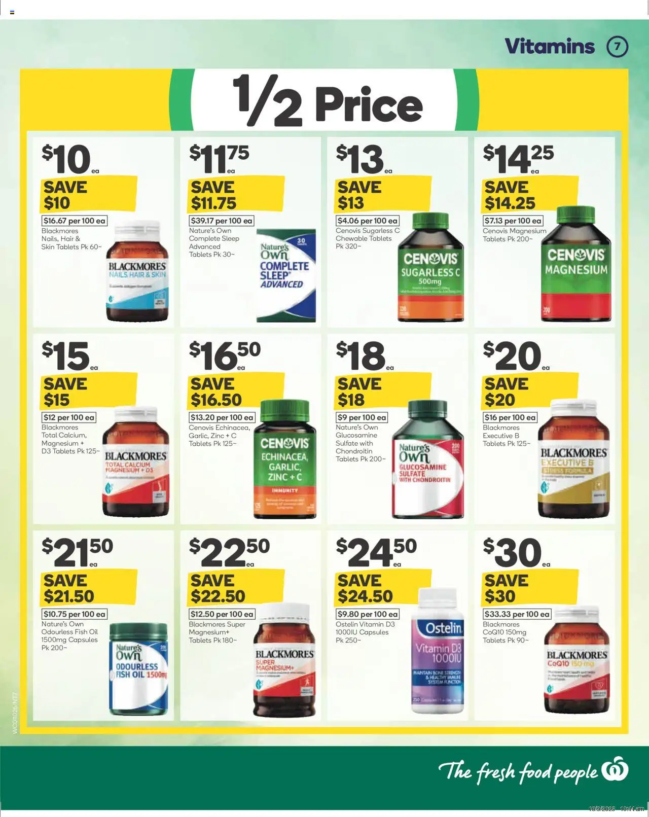 Woolworths catalogue - valid from 01.10.2025 | Page: 8 | Products: Oil, Fish oil, Tablets, Zinc