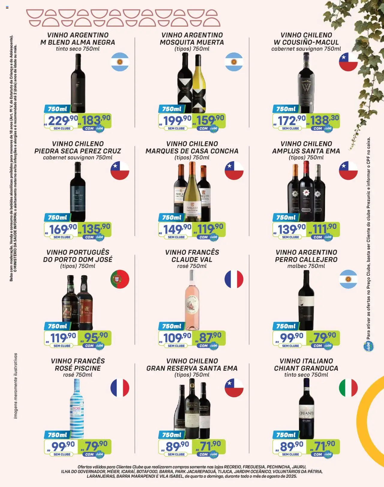 Prezunic Folheto - válido de 01.08.2025 | Página: 3 | Produtos: Vinho, Mosquita muerta