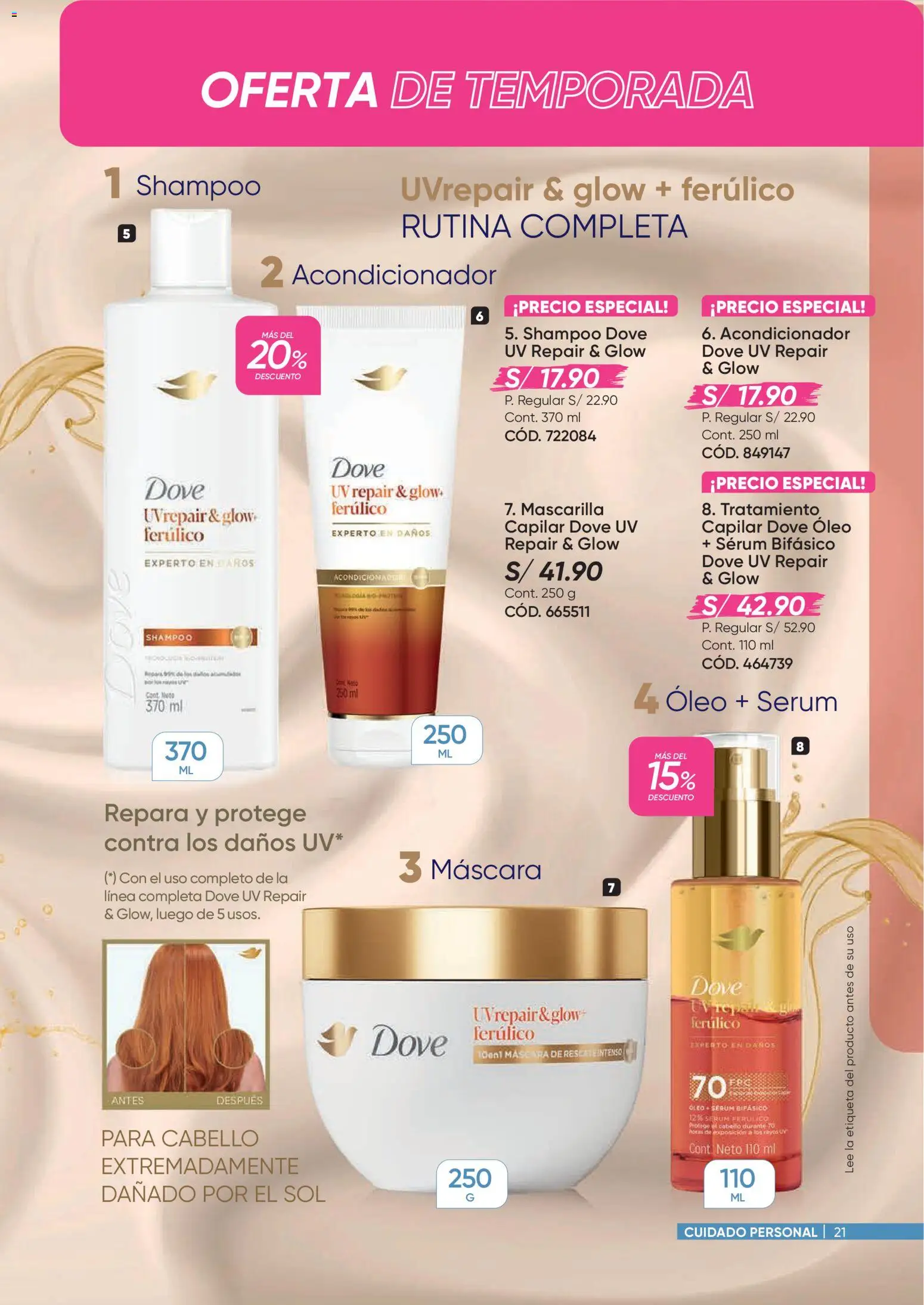 Catálogo Azzorti válido desde 09.03.2026 | Página: 21 | Productos: Máscara, Shampoo, Acondicionador