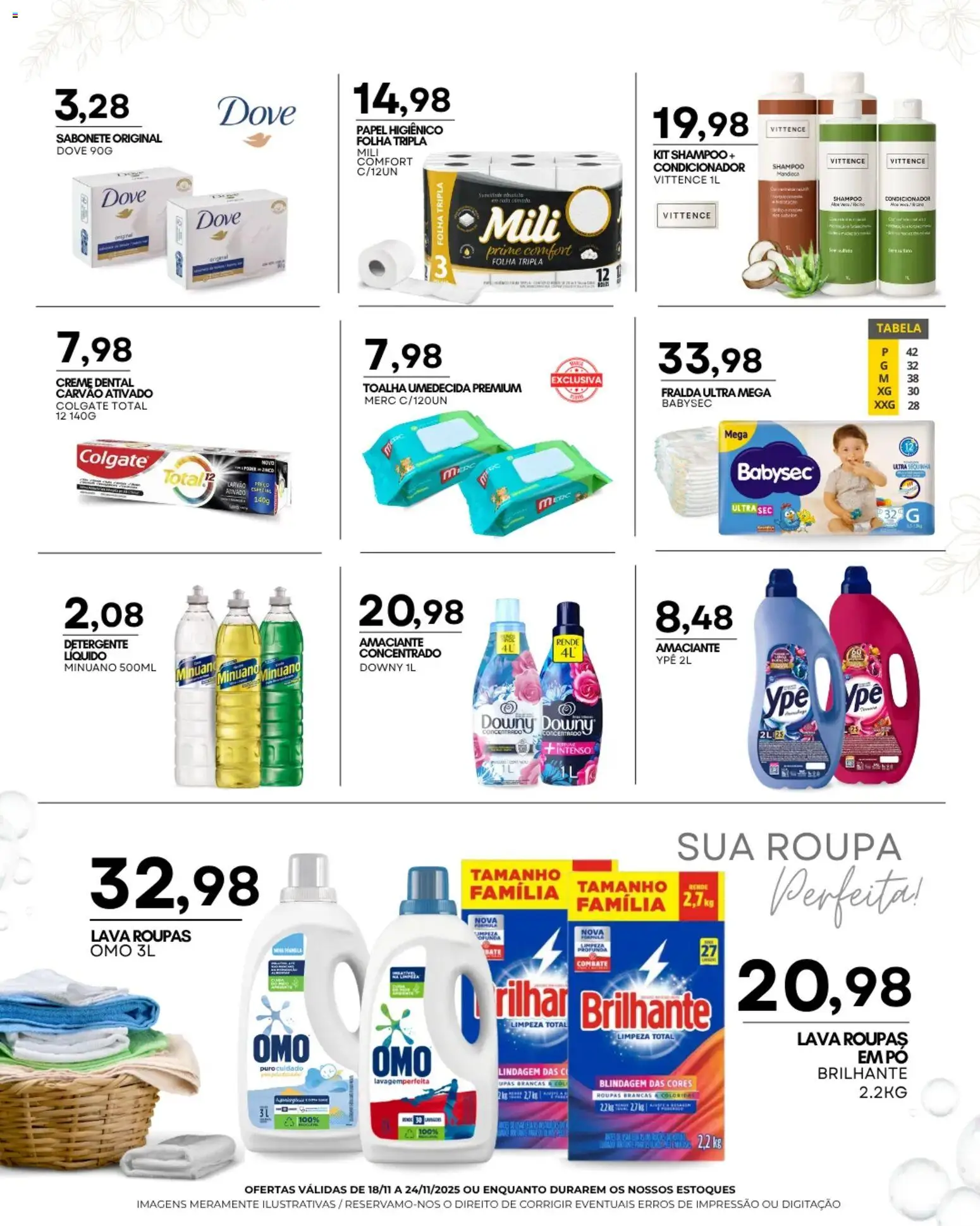 Mercadão Atacadista Folheto - válido de 18.11.2025 | Página: 11 | Produtos: Sabonete, Creme dental, Papel higiênico, Toalha umedecida