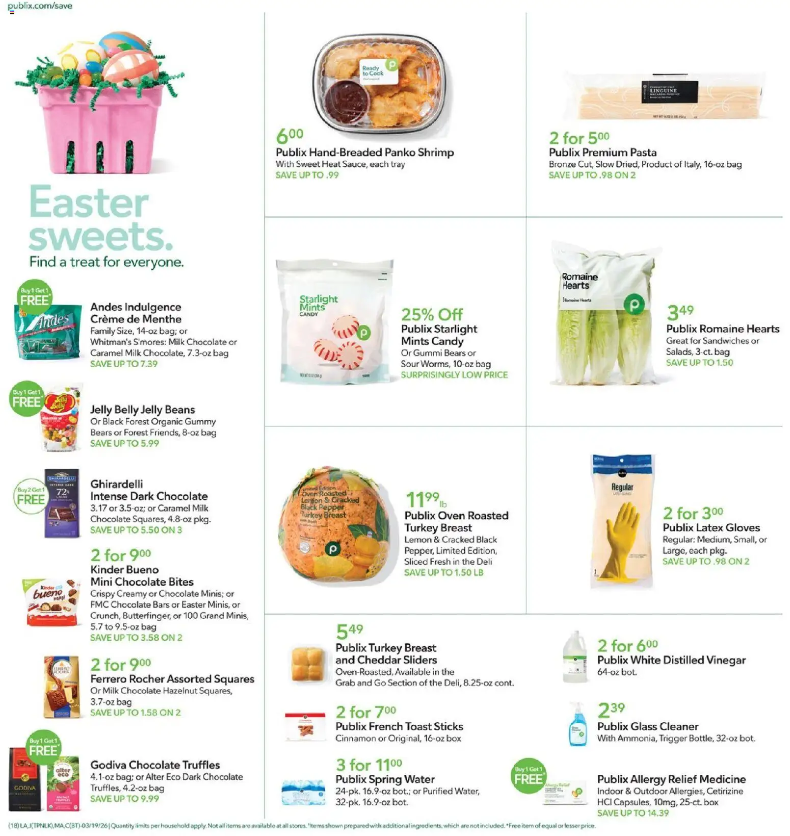 Publix - Leaflet - valid from 19.03.2026 | Page: 22 | Products: Vinegar, Box, Pasta, Lemon