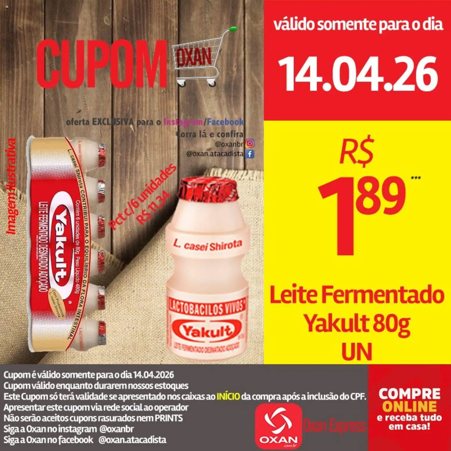 Oxan Atacadista Folheto - válido de 14.04.2026 | Página: 9 | Produtos: Probióticos, Leite, Leite fermentado