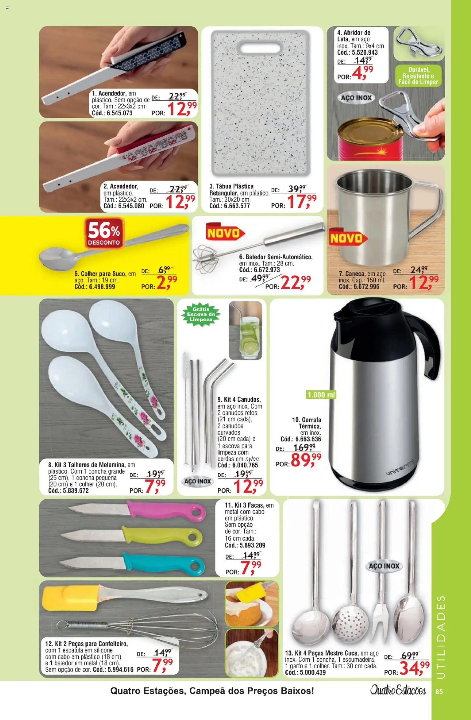 Quatro Estações Folheto - válido de 01.02.2026 | Página: 81 | Produtos: Abridor, Escova, Tábua, Espátula