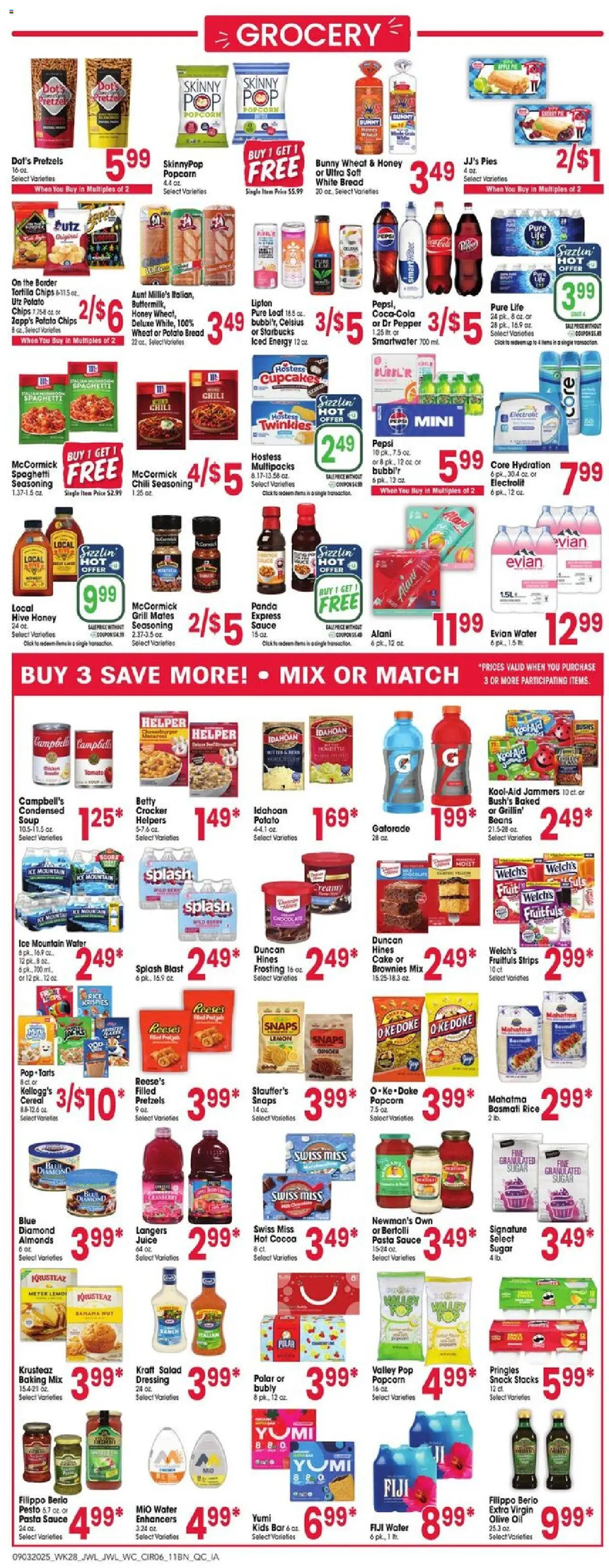 Jewel Osco Weekly Ad - IL - valid from 03.09.2025 | Page: 6 | Products: Pasta, Water, Pepper, Grill