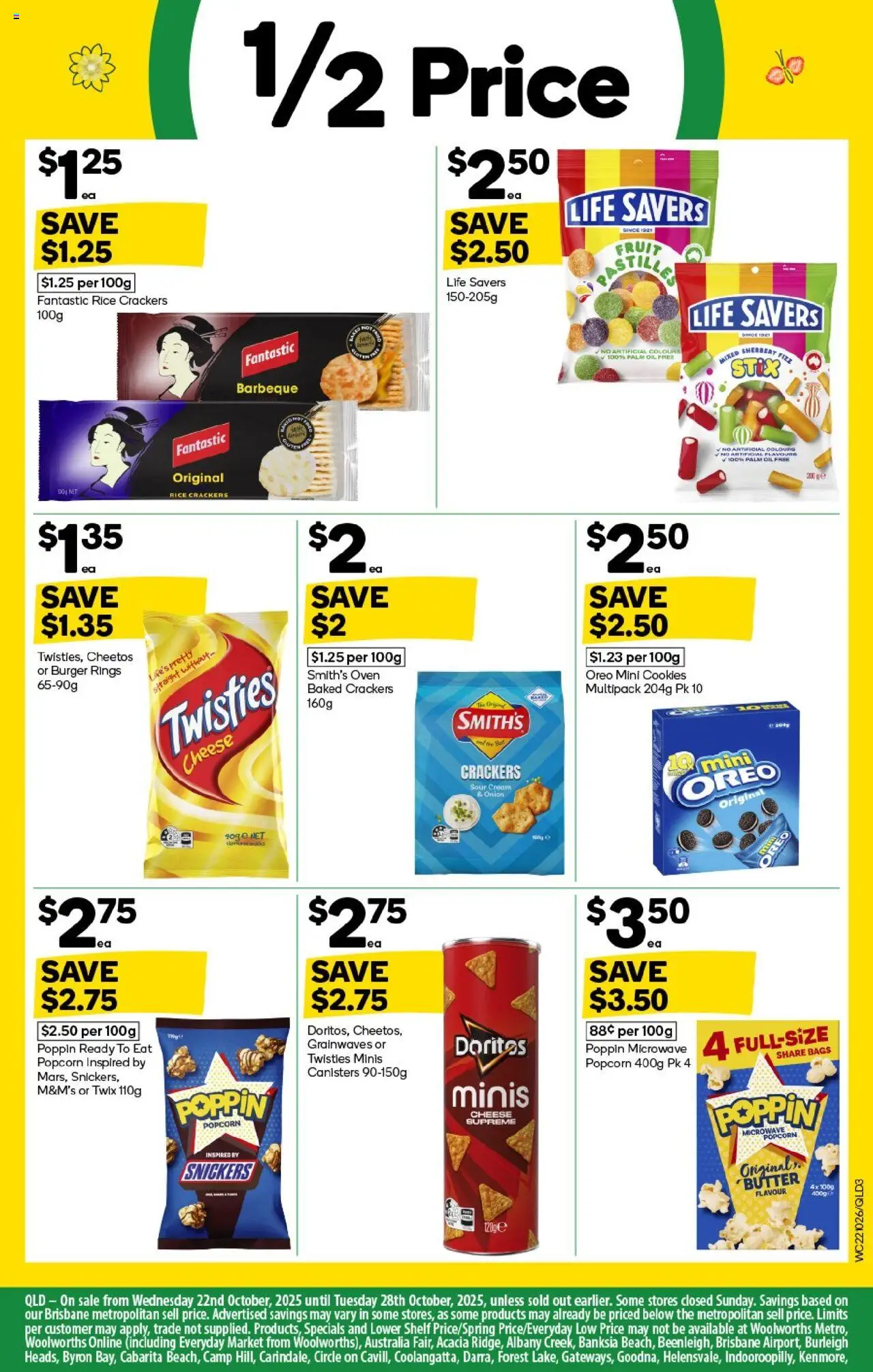 Woolworths catalogue - valid from 22.10.2025 | Page: 3 | Products: Butter, Cheese, Sour cream, Popcorn
