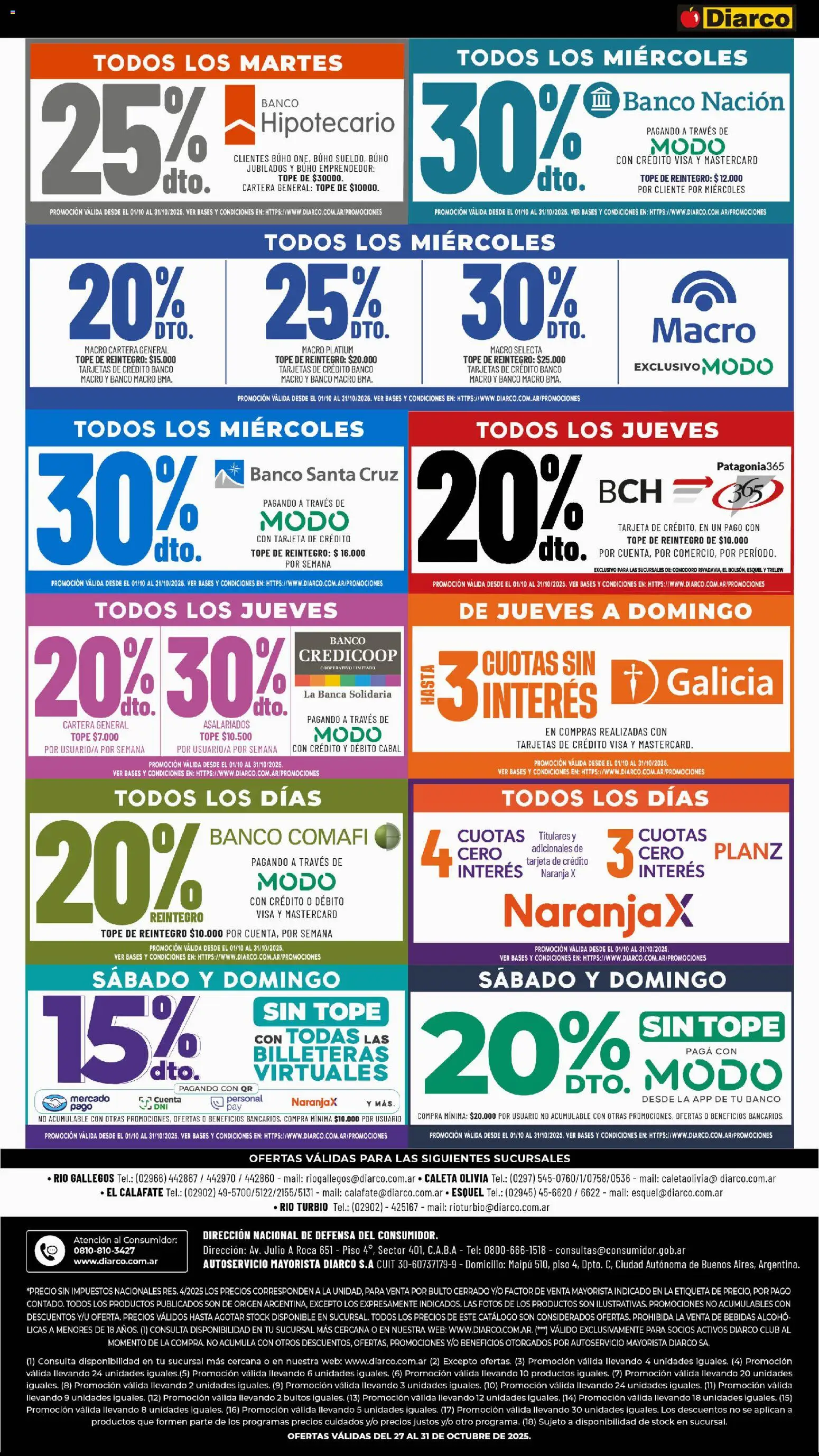 Diarco - Ofertas Hogar, Bazar Y Electro │ válido desde el 27.10.2025 | Página: 5 | Productos: Cartera, Banco, General