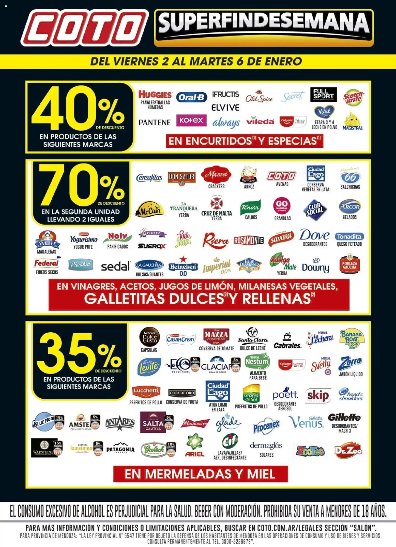 Coto - SalonA │ válido desde el 02.01.2026 | Página: 1 | Productos: Banana, Desodorante, Leche, Queso