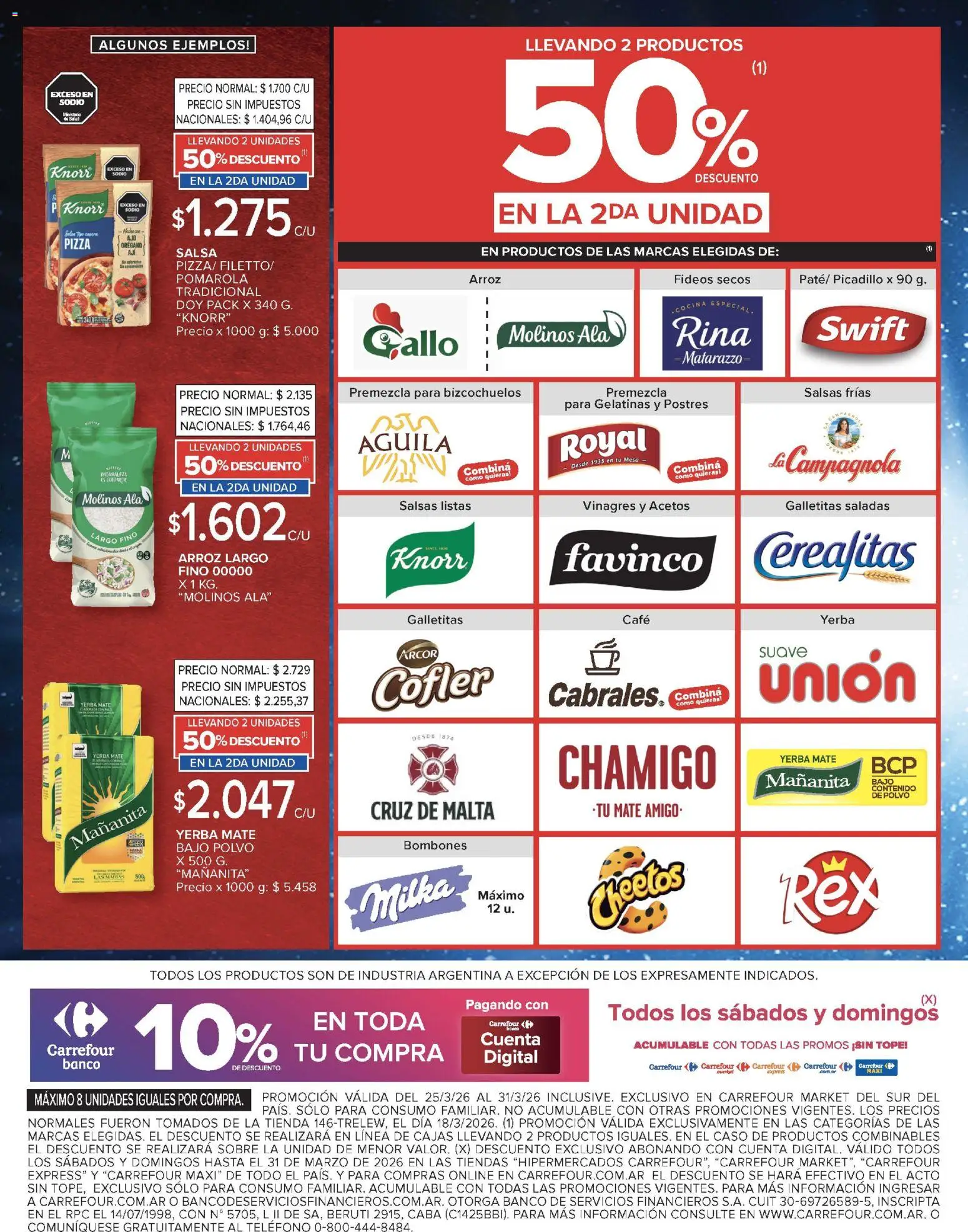 Carrefour Market catálogo │ válido desde el 25.03.2026 | Página: 6 | Productos: Cocina, Galletitas, Mesa, Pizza