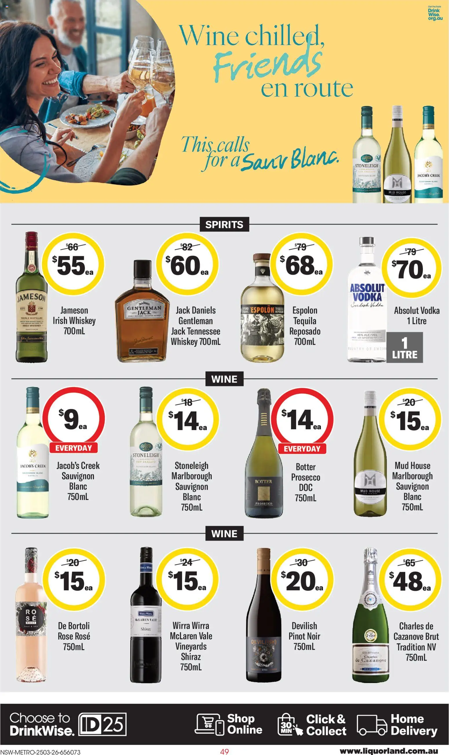 Coles catalogue - valid from 25.03.2026 | Page: 49 | Products: Wine, Vodka, Whiskey