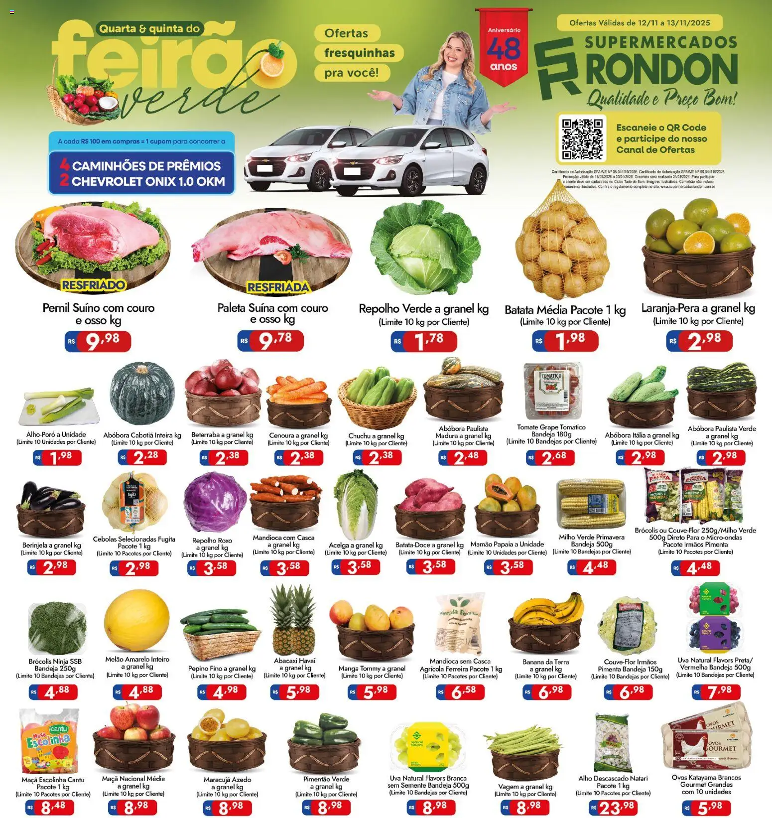 Supermercados Rondon Folheto - válido de 12.11.2025 | Página: 1 | Produtos: Abóbora, Pimenta, Vagem, Microondas