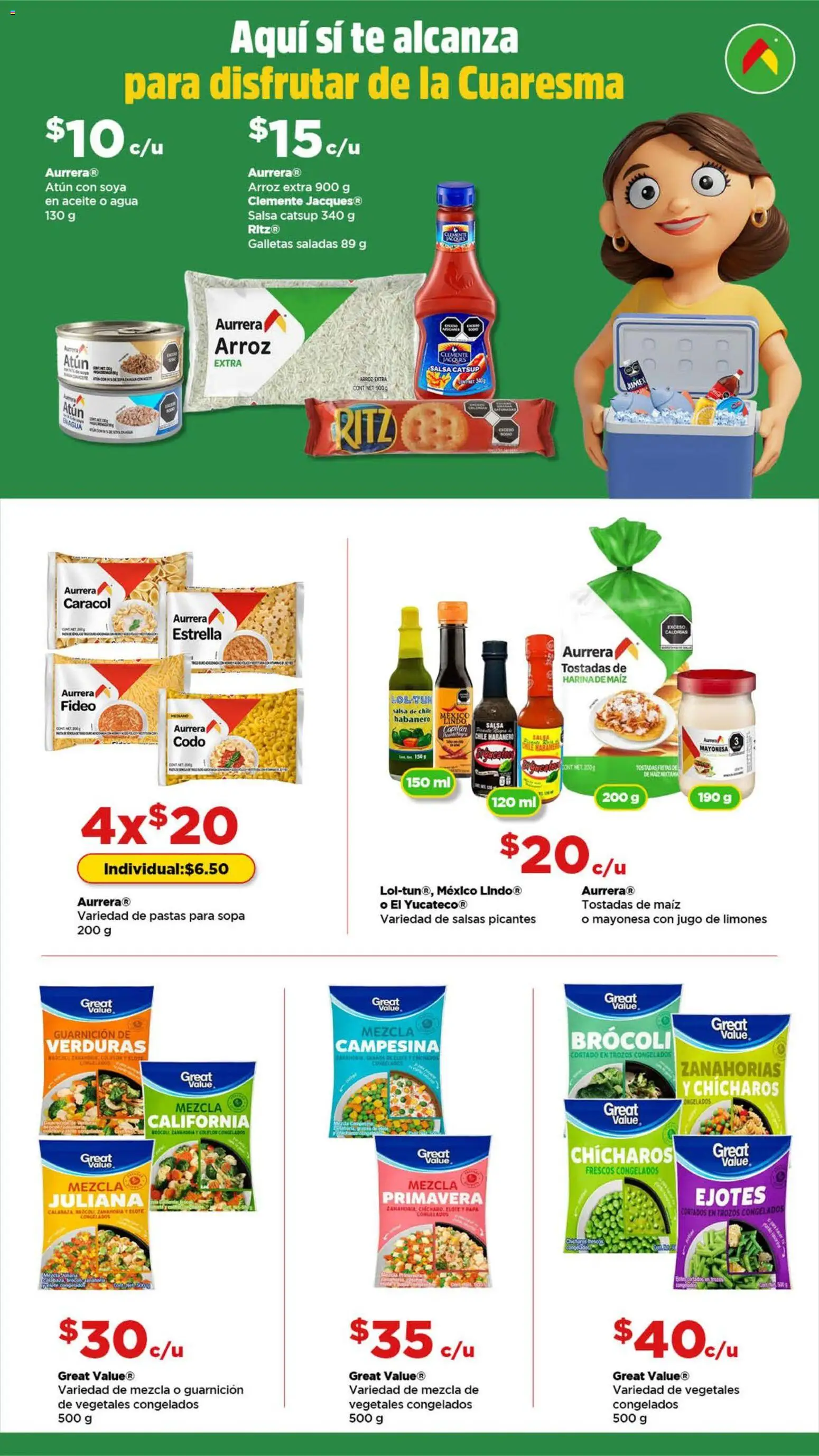 Nuevas ofertas de Bodega Aurrerá válidas en toda la República Mexicana desde el 11.02.2026. ¡Encuentra las mejores ofertas en Bodega Aurrerá folleto Aquí sí te alcanza para la cuaresma! | Página: 2 | Productos: Atún, Agua, Aceite, Galletas