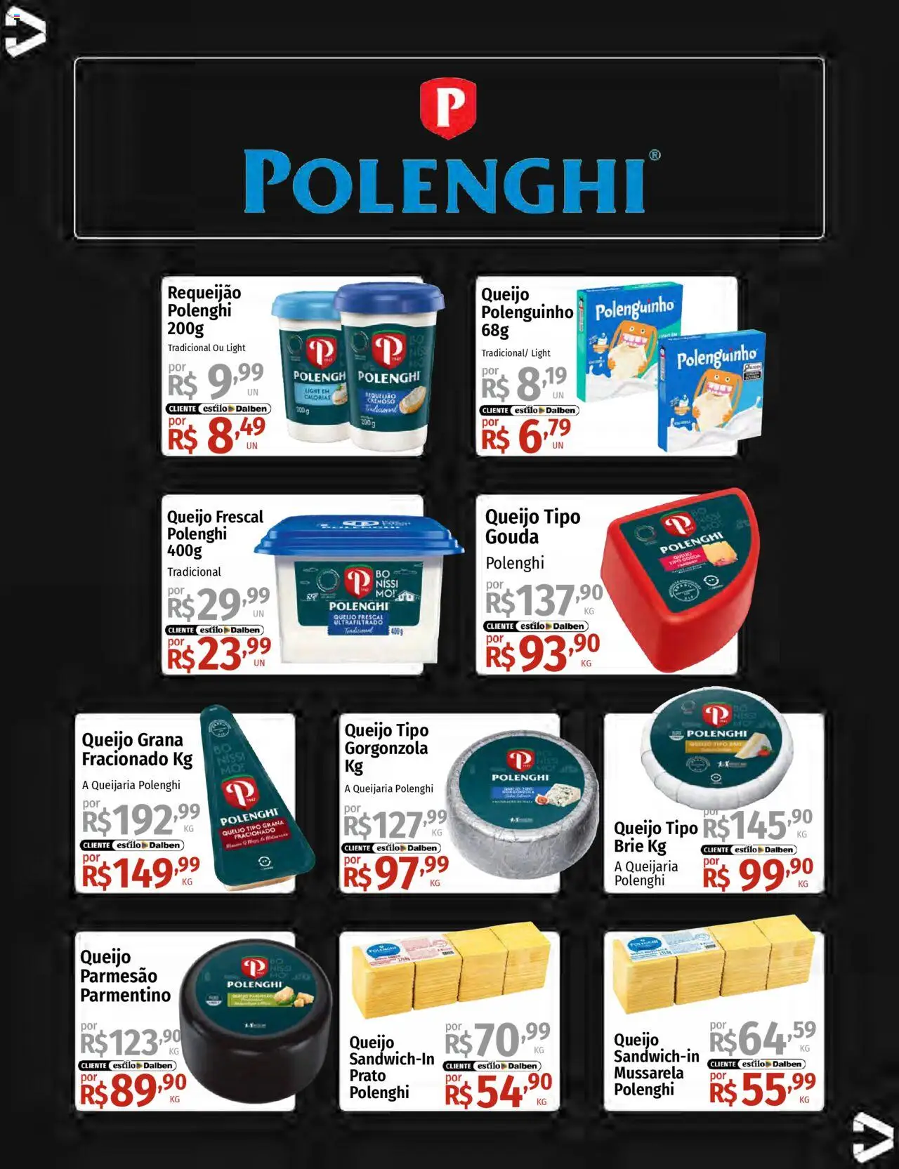Supermercado Dalben Folheto - válido de 16.09.2025 | Página: 22 | Produtos: Queijo, Parmesão, Queijo parmesão, Requeijão