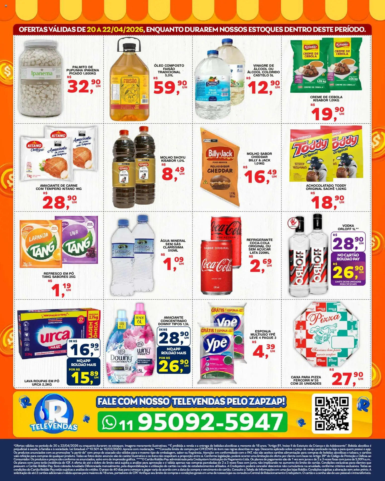 Roldão Folheto - válido de 20.04.2026 | Página: 2 | Produtos: Caixa, Óleo, Pizza, Amaciante