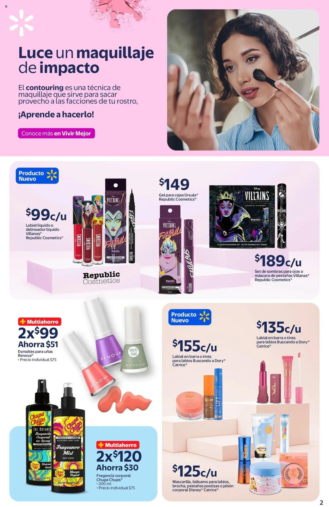 Nuevas ofertas de Walmart válidas en toda la República Mexicana desde el 19.09.2025. ¡Encuentra las mejores ofertas en Walmart - Folleto la belleza! | Página: 2 | Productos: Máscara de pestañas, Bálsamo, Body, Fragancia