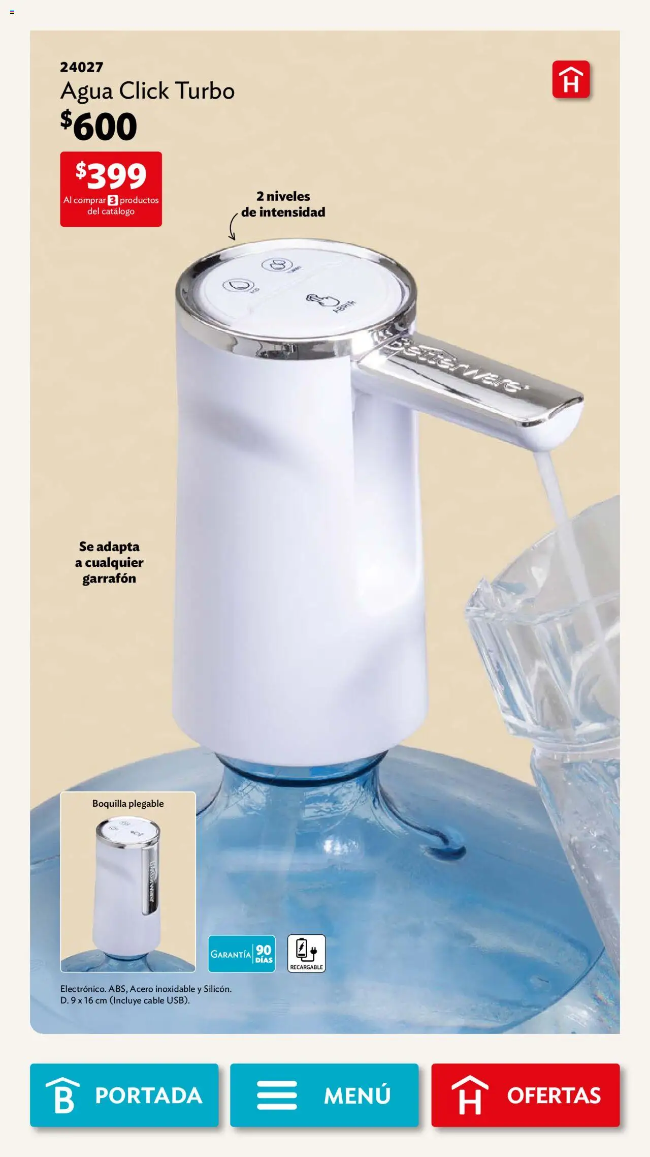 Nuevas ofertas de Betterware válidas en toda la República Mexicana desde el 29.09.2025. ¡Encuentra las mejores ofertas en Betterware - Campaña 10 2025! | Página: 75 | Productos: Agua, Cable