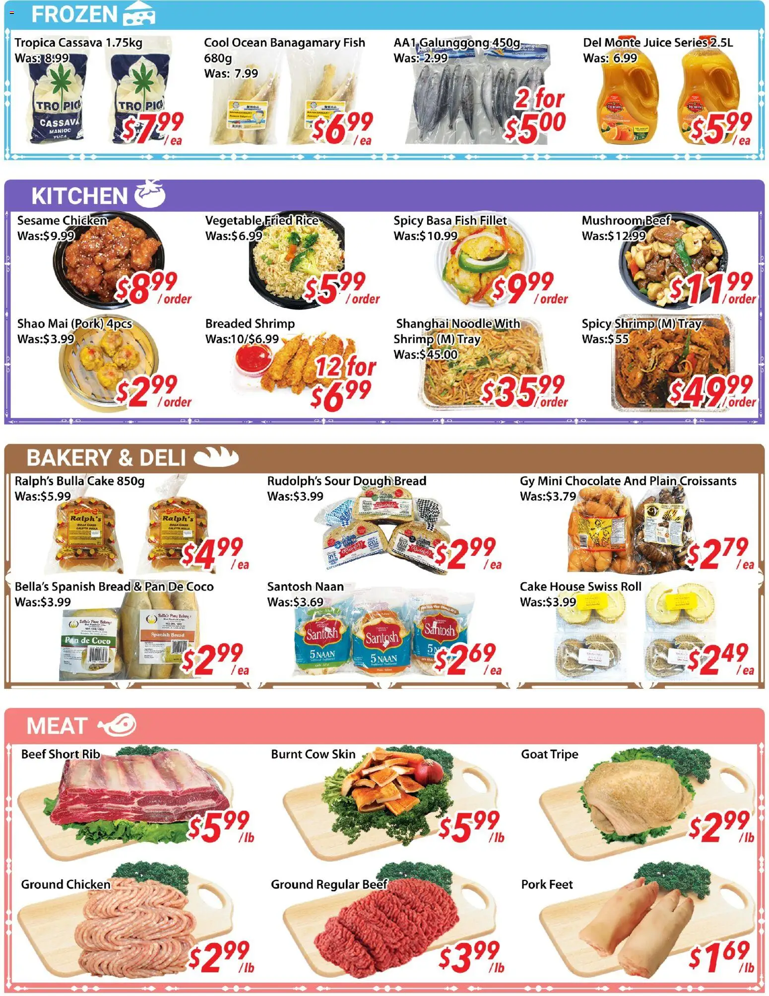 Ample Food Market flyer valid from 14.11.2025 | Page: 4 | Products: Beef, Bakery, Bread, Juice