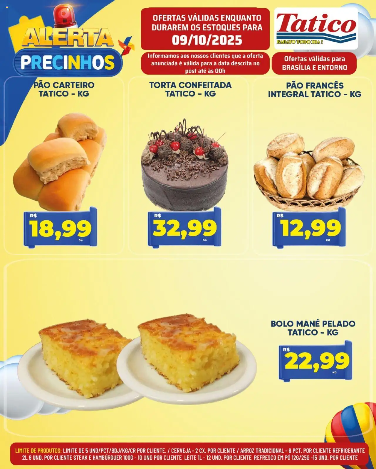 Tatico Folheto - válido de 09.10.2025 | Página: 19 | Produtos: Refresco, Cerveja, Bolo, Pão francês