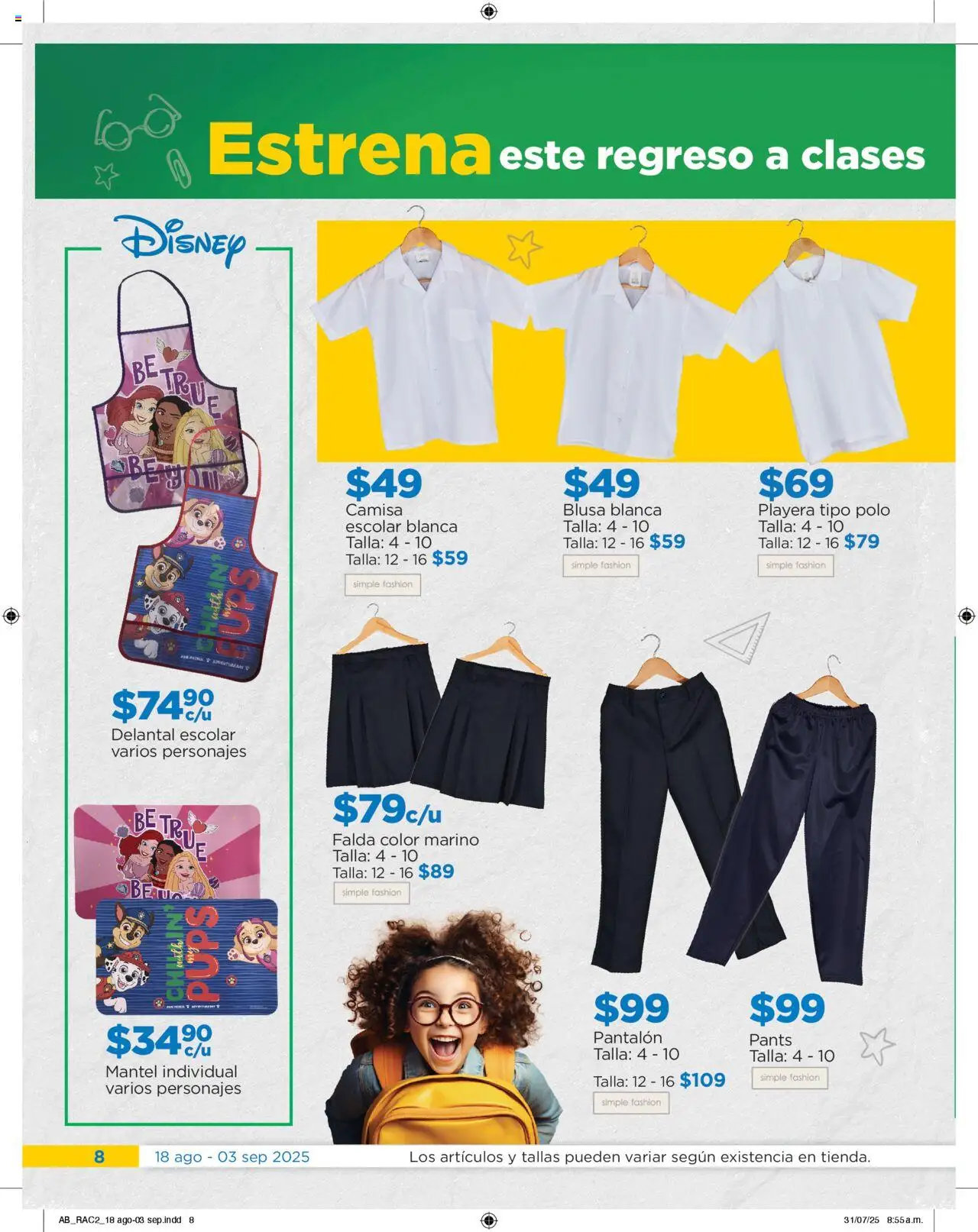 Nuevas ofertas de Chedraui válidas en toda la República Mexicana desde el 18.08.2025. ¡Encuentra las mejores ofertas en Chedraui folleto! | Página: 8 | Productos: Delantal, Mantel, Mantel individual, Camisa