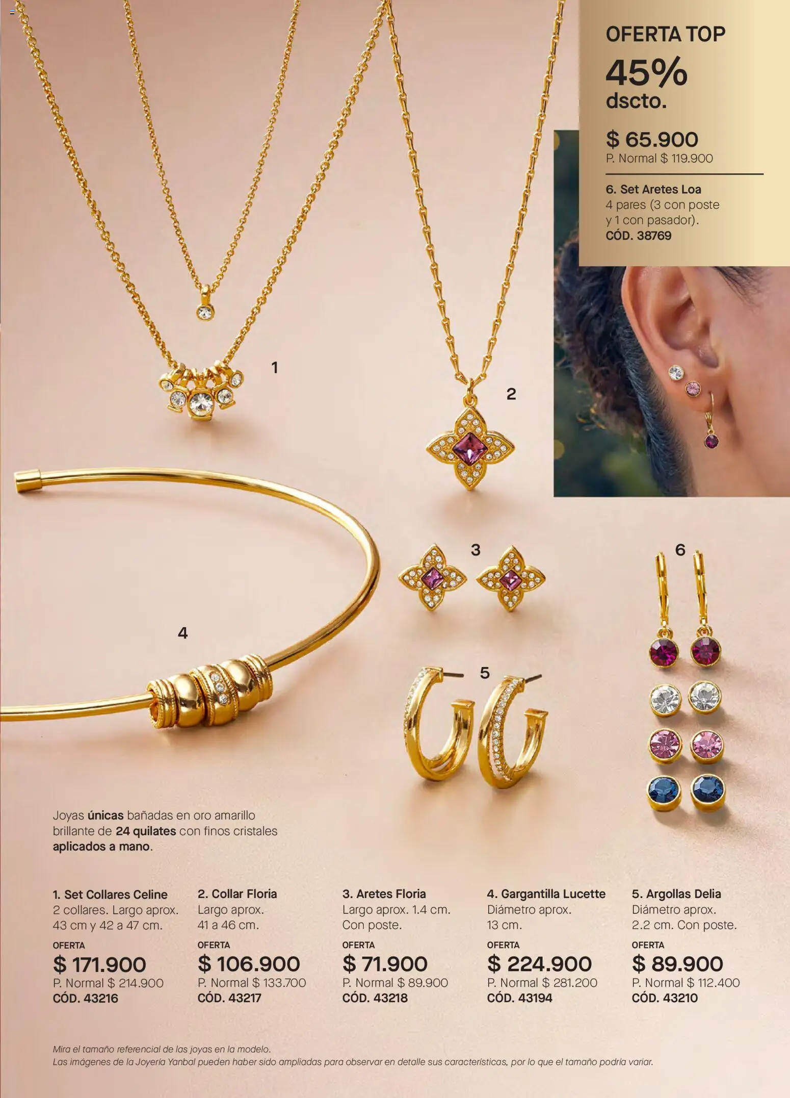 Yanbal revista - valida desde el 08.11.2025 | Página: 39 | Productos: Aretes, Top, Collar, Collares