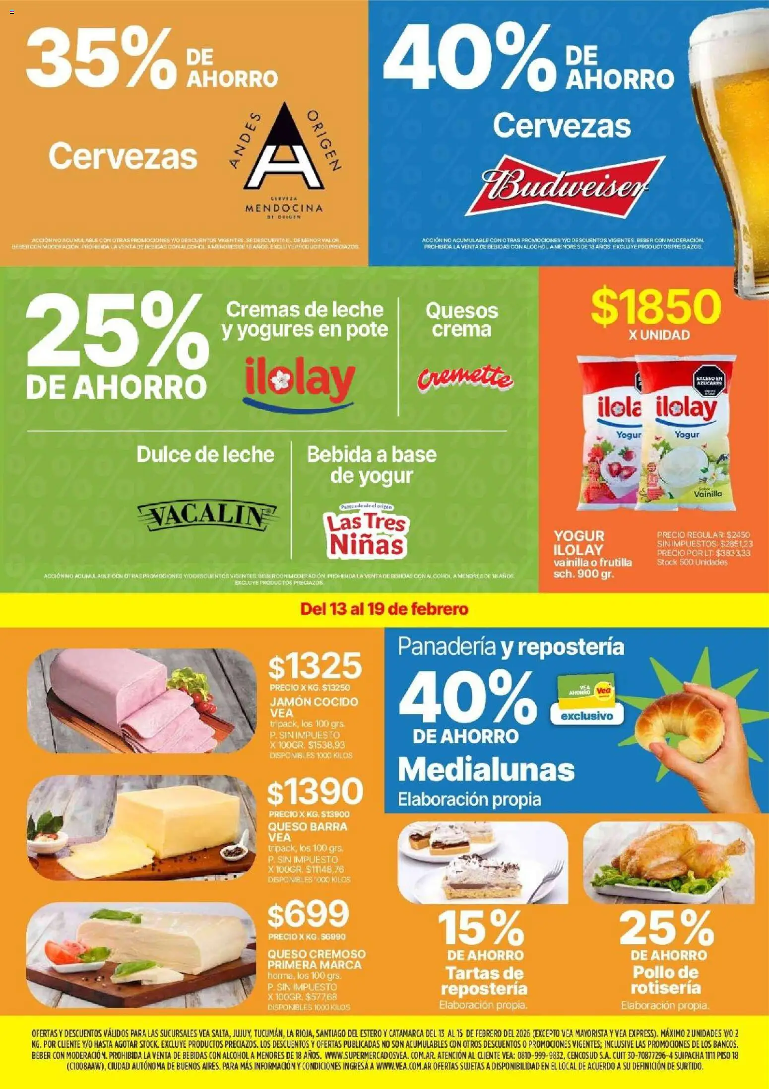 Vea - Oferta fin de semana │ válido desde el 13.02.2026 | Página: 2 | Productos: Panadería, Frutilla, Leche, Jamón