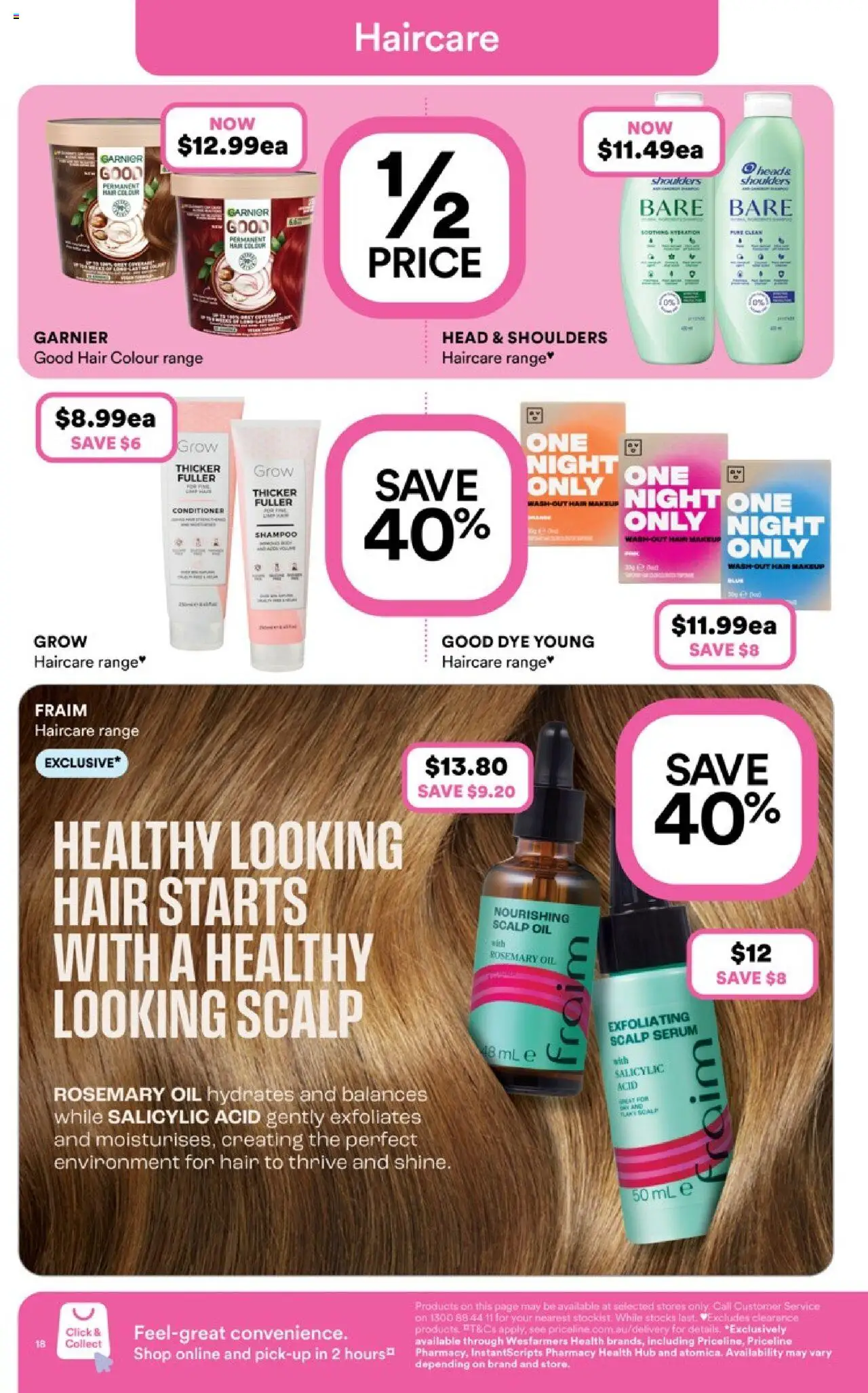 Priceline Pharmacy catalogue - valid from 16.10.2025 | Page: 18 | Products: Shampoo, Conditioner, Oil, Makeup