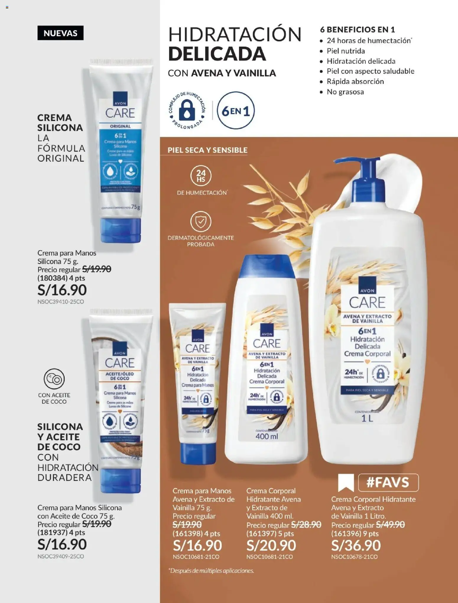 Catálogo Avon válido desde 01.01.2026 | Página: 127 | Productos: Aceite, Crema, Avena