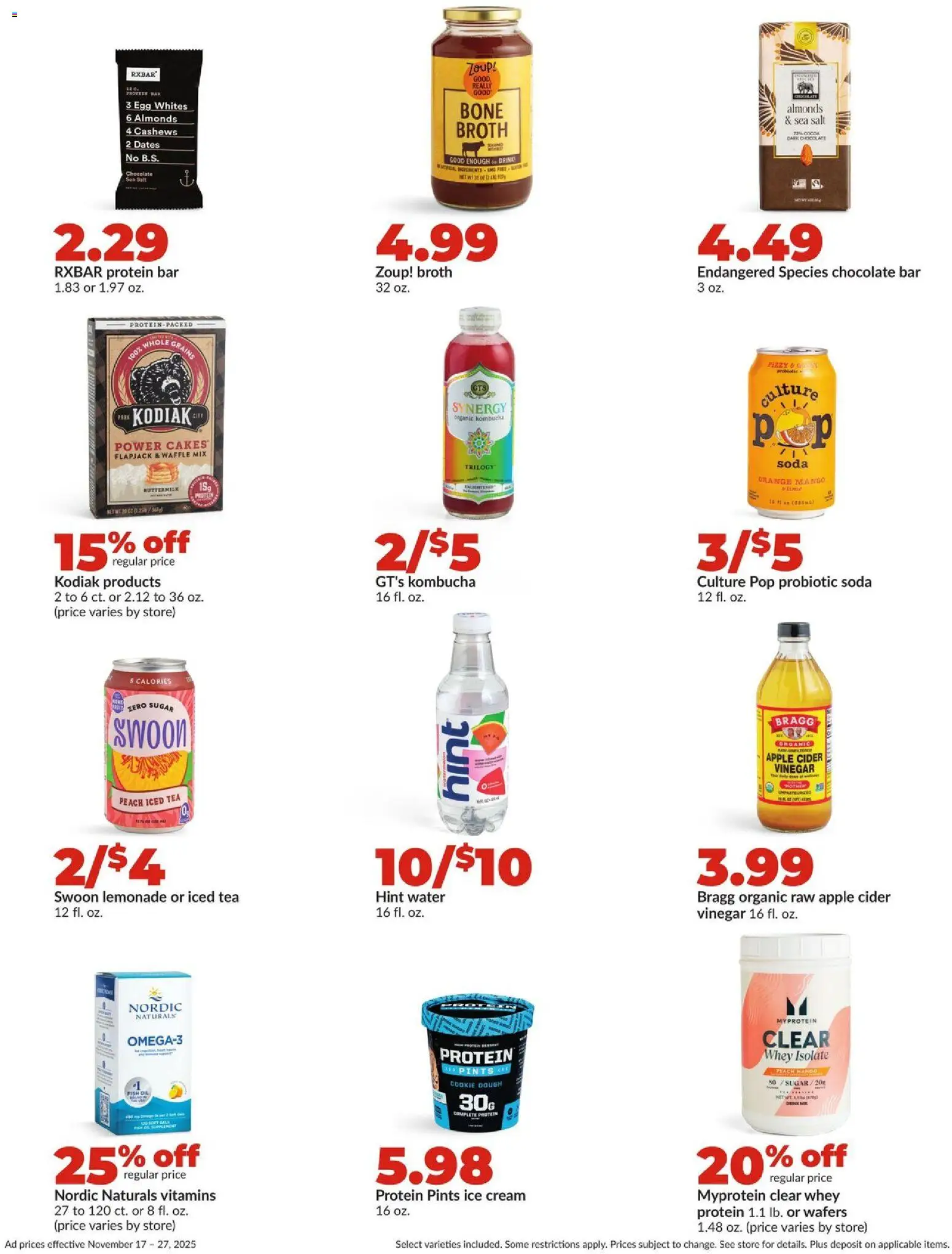 HyVee Weekly Ad - valid from 17.11.2025 | Page: 40 | Products: Vinegar, Cider, Sugar, Peach