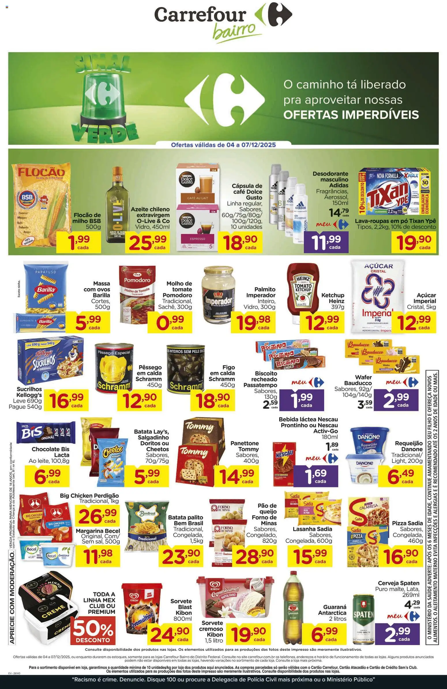 Carrefour Bairro Folheto - válido de 04.12.2025 | Página: 1 | Produtos: Pão, Lasanha, Batata, Requeijão