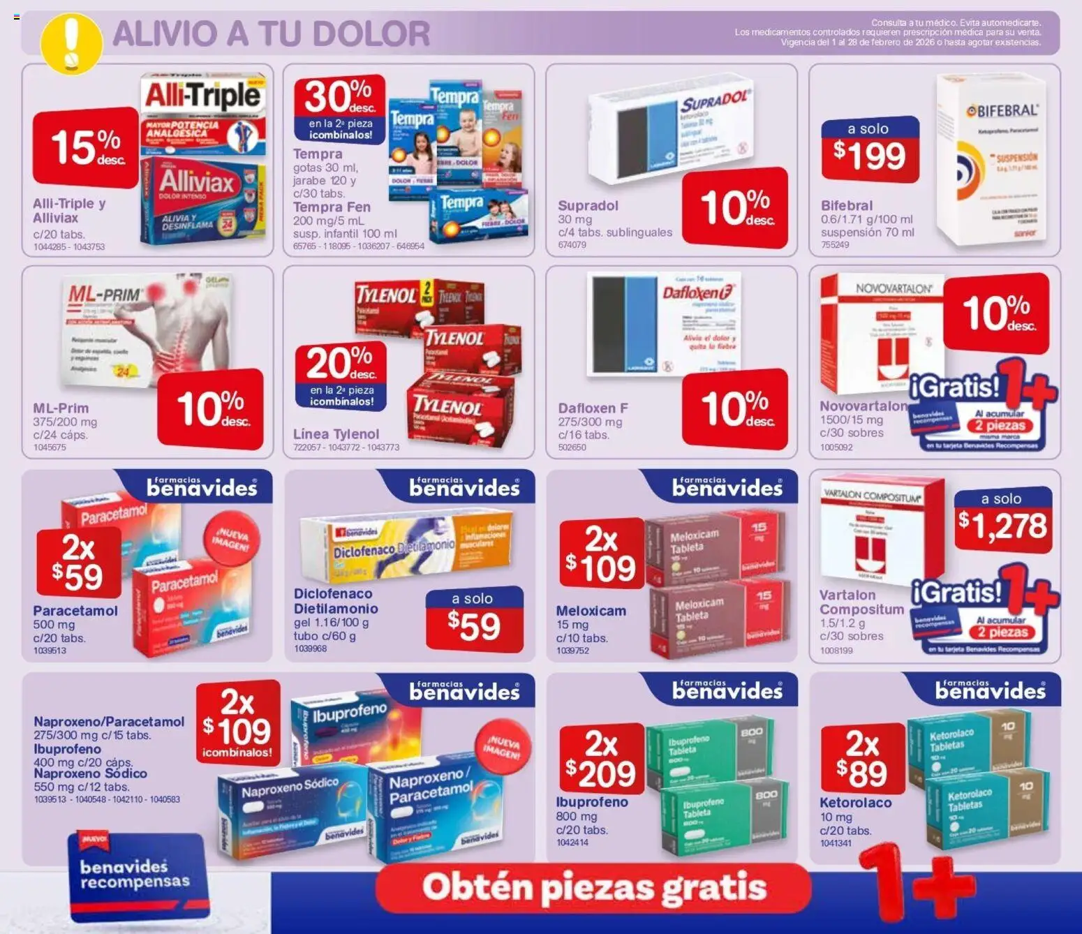 Nuevas ofertas de Farmacia Benavides válidas en toda la República Mexicana desde el 01.01.2026. ¡Encuentra las mejores ofertas en Farmacia Benavides catálogo! | Página: 12