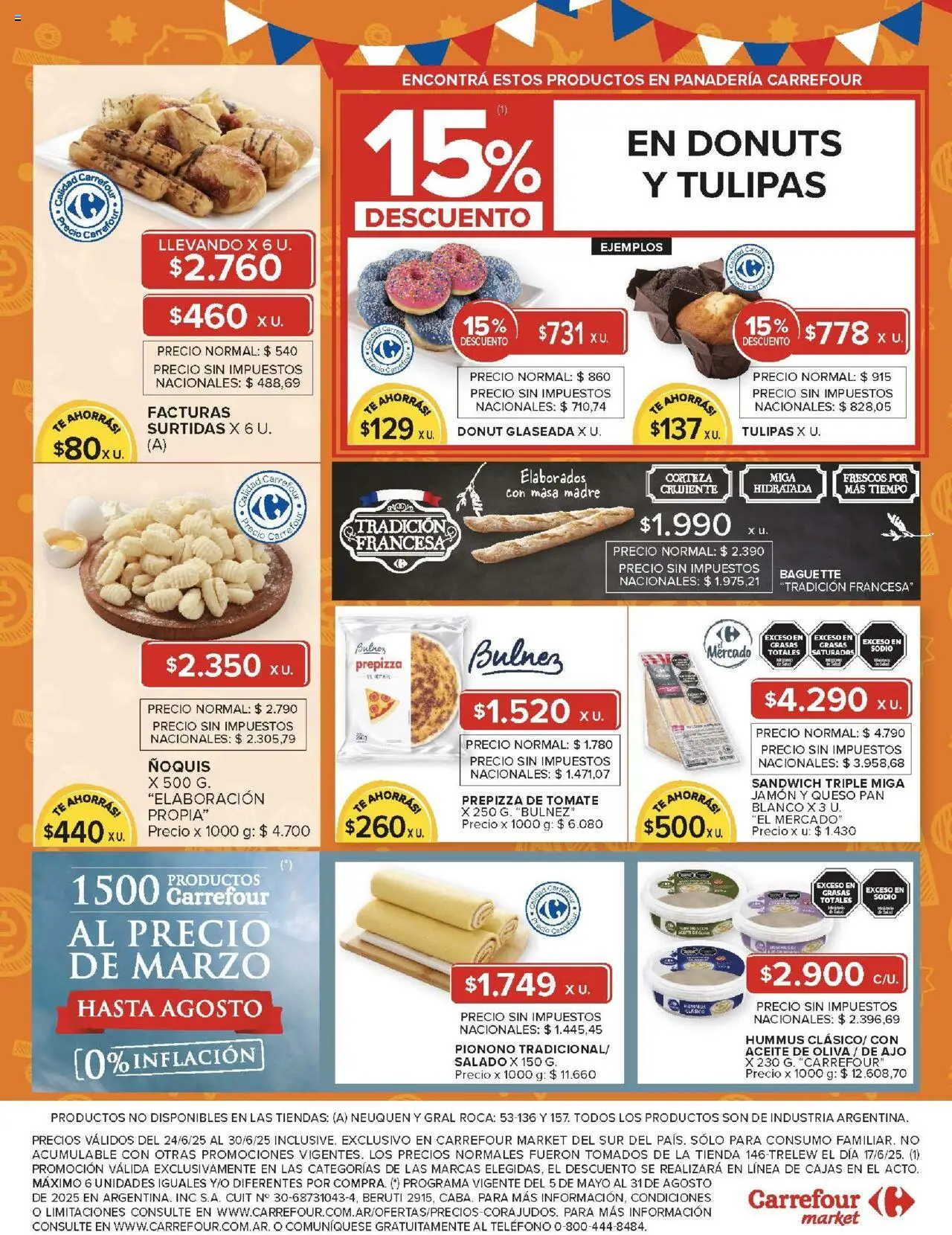 Carrefour Market catálogo - Chubut │ válido desde el 24.06.2025 | Página: 4 | Productos: Panadería, Oliva, Queso, Pan