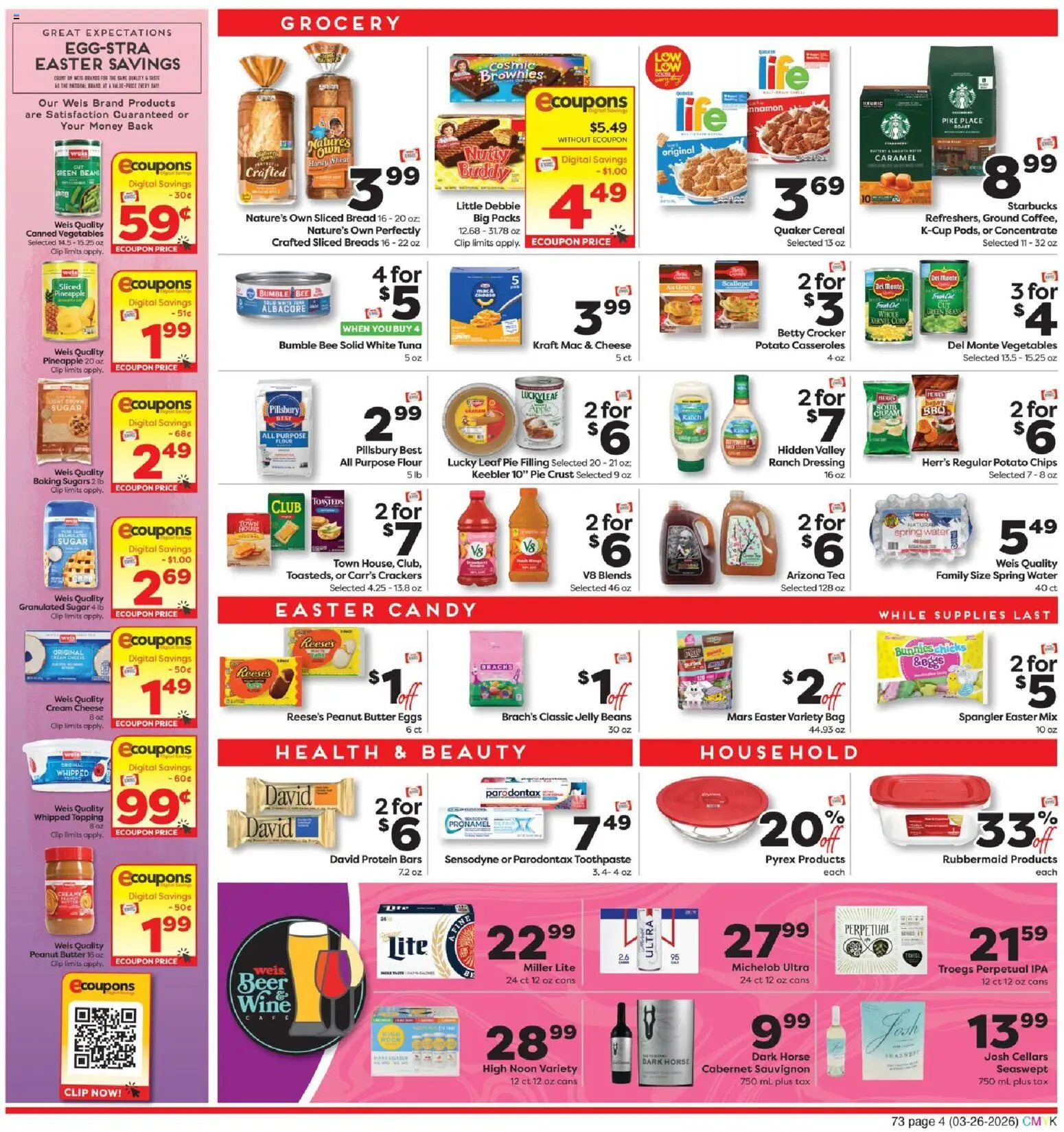 Weis Weekly Circular - VA - valid from 26.03.2026 | Page: 7 | Products: Clip, Bread, Tea, Water