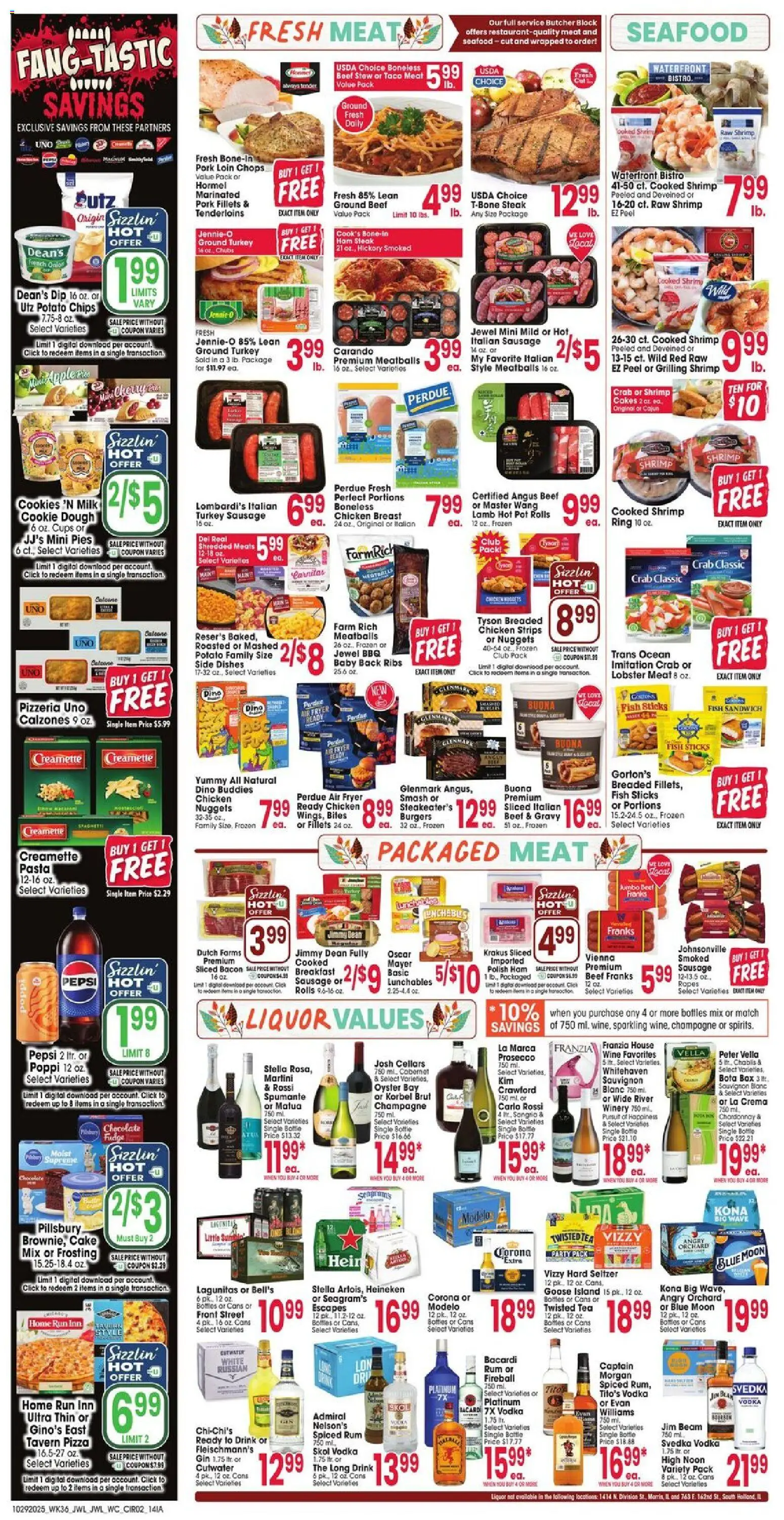 Jewel Osco Weekly Ad - IA - valid from 29.10.2025 | Page: 2 | Products: Ring, Wine, Fish, Gin