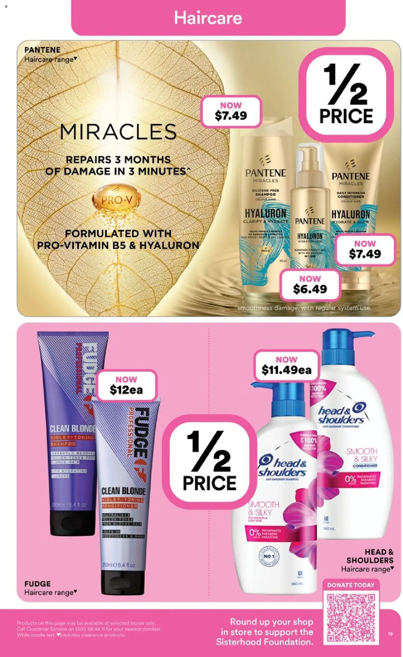 Priceline Pharmacy catalogue - valid from 25.03.2026 | Page: 19 | Products: Shampoo, Conditioner, Hair conditioner, Safe