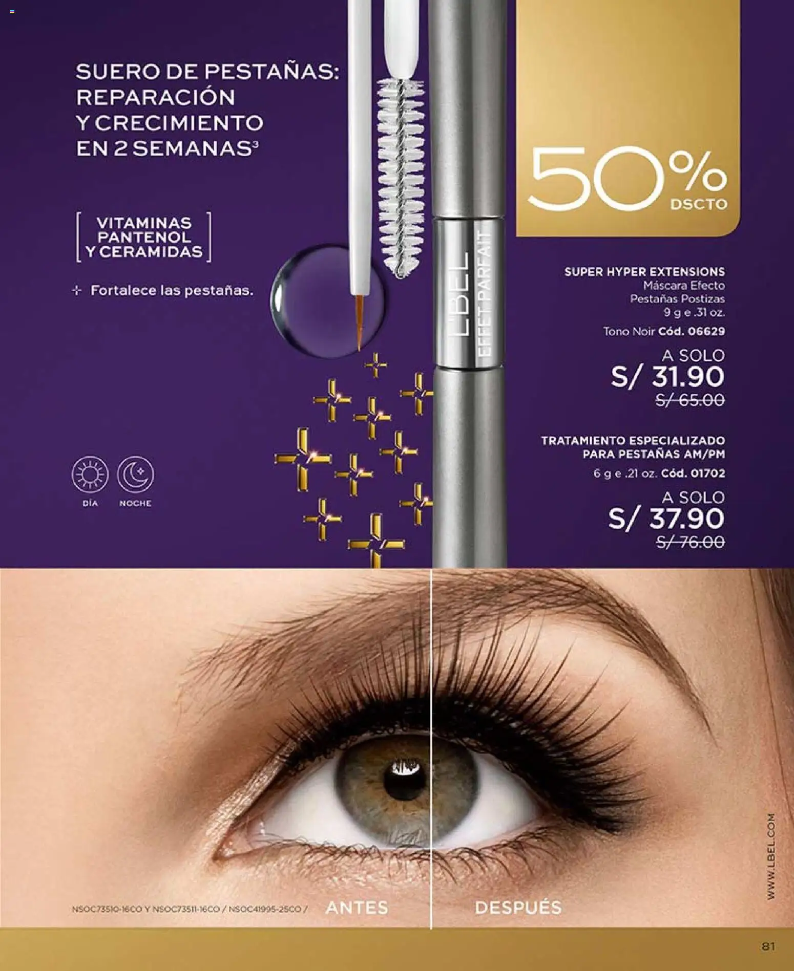 Catálogo L'Bel válido desde 04.04.2026 | Página: 81 | Productos: Máscara, Pestañas postizas