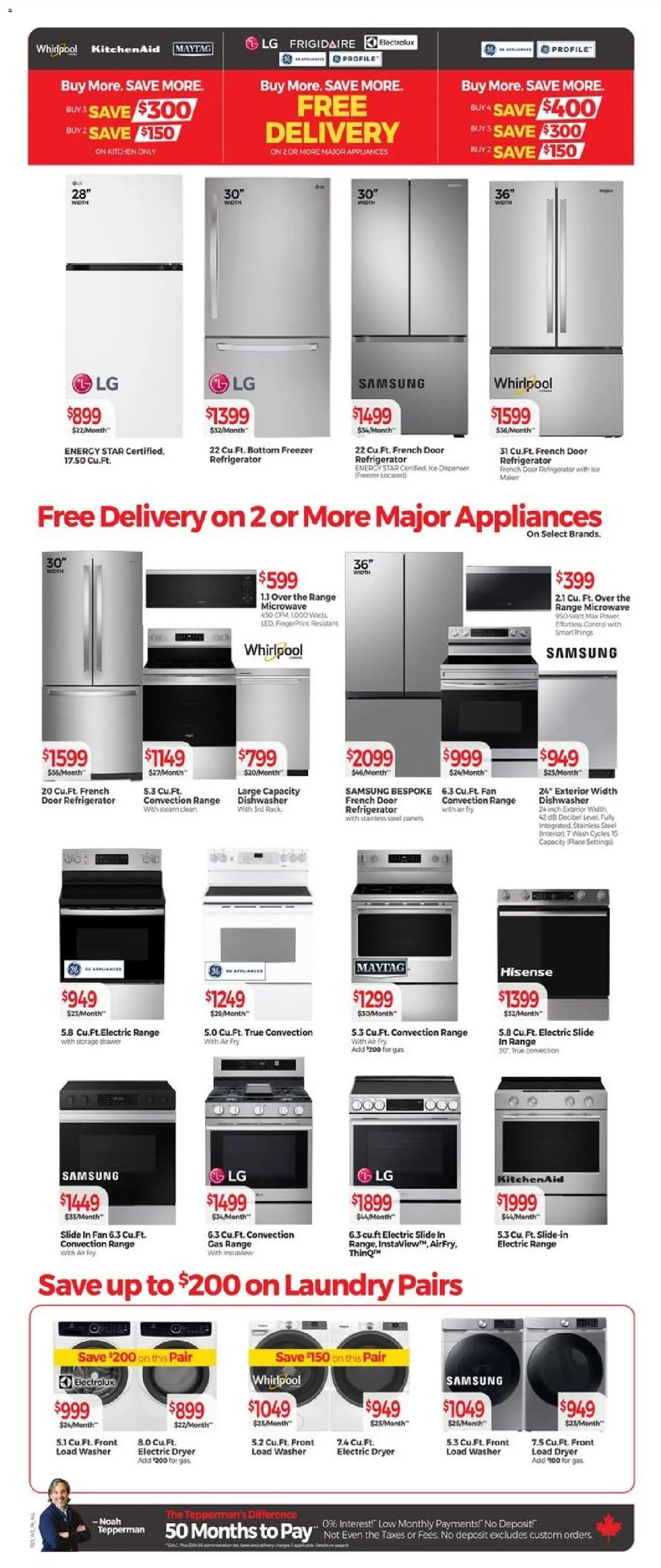 Tepperman's flyer valid from 13.11.2025 | Page: 5 | Products: Refrigerator, Dryer, Dishwasher, Fan