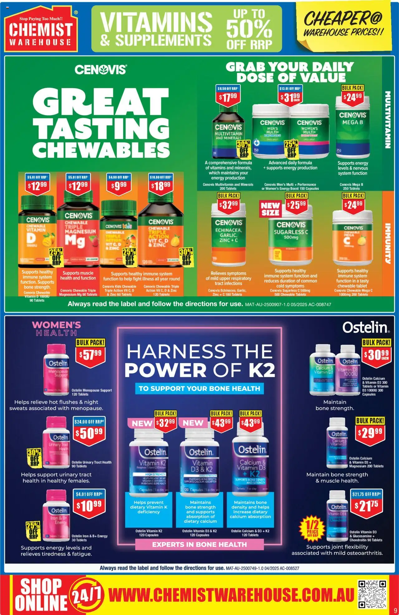 Chemist Warehouse catalogue - valid from 21.08.2025 | Page: 9 | Products: Multivitamin, Tablets, Vitamin, Zinc