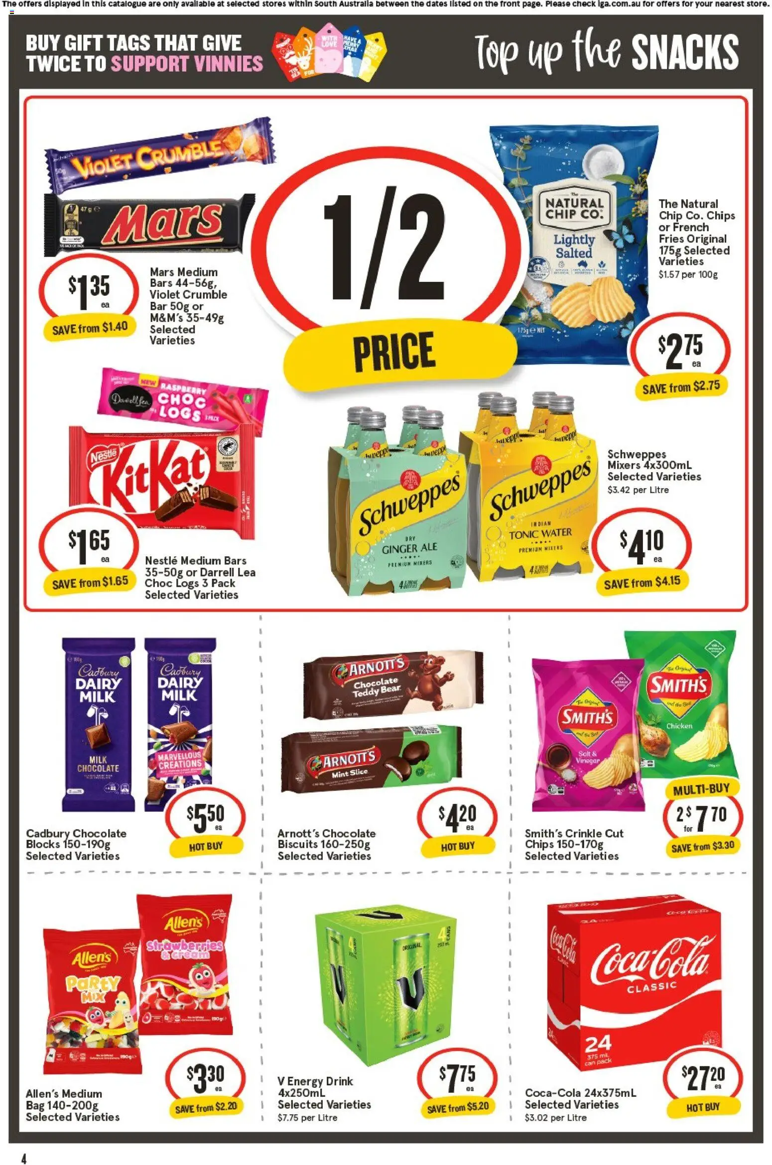 IGA catalogue - valid from 26.11.2025 | Page: 4 | Products: Milk, Chicken, Strawberries, Biscuits