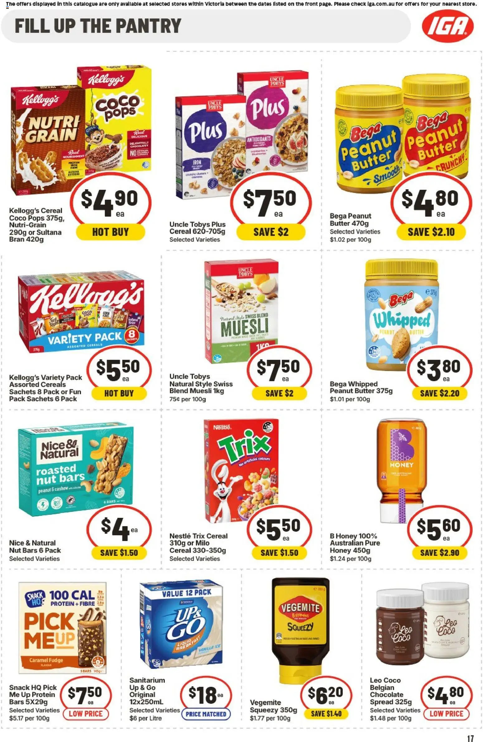 IGA catalogue - valid from 24.12.2025 | Page: 20 | Products: Chocolate, Cereal, Vegemite, Iron