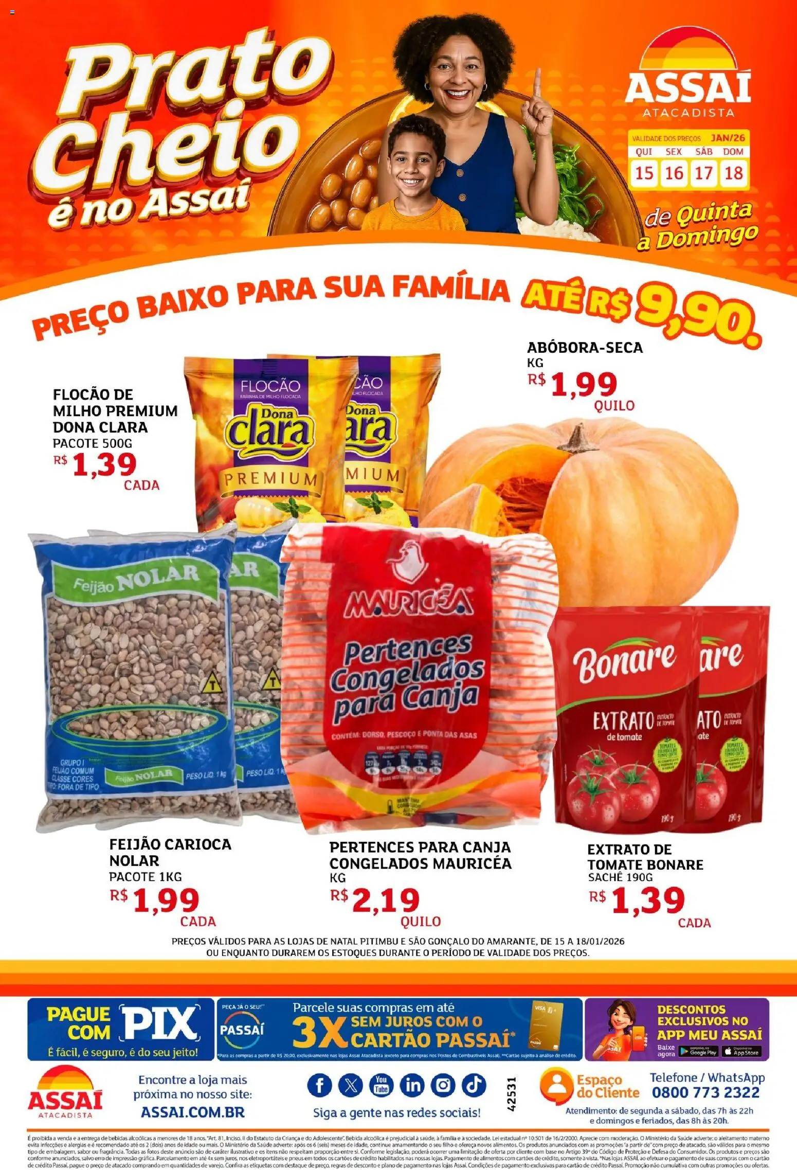 Assaí Atacadista Folheto - válido de 15.01.2026 | Página: 1 | Produtos: Pneus, Base, Baixo, Bebida