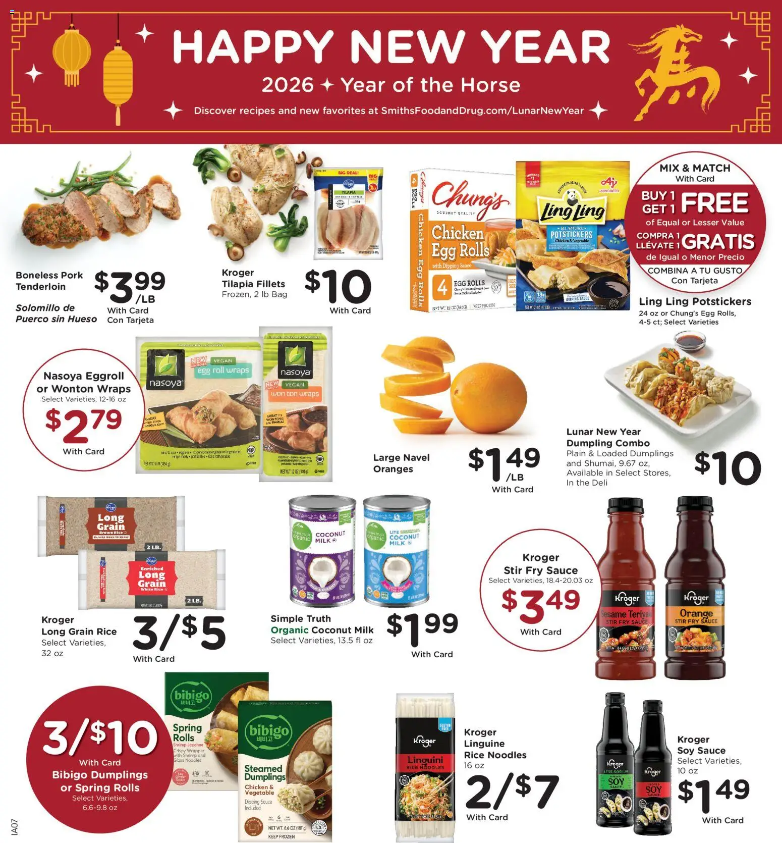 Smith's Weekly Ad - valid from 28.01.2026 | Page: 10 | Products: Milk, Oranges, Rice, Sauce