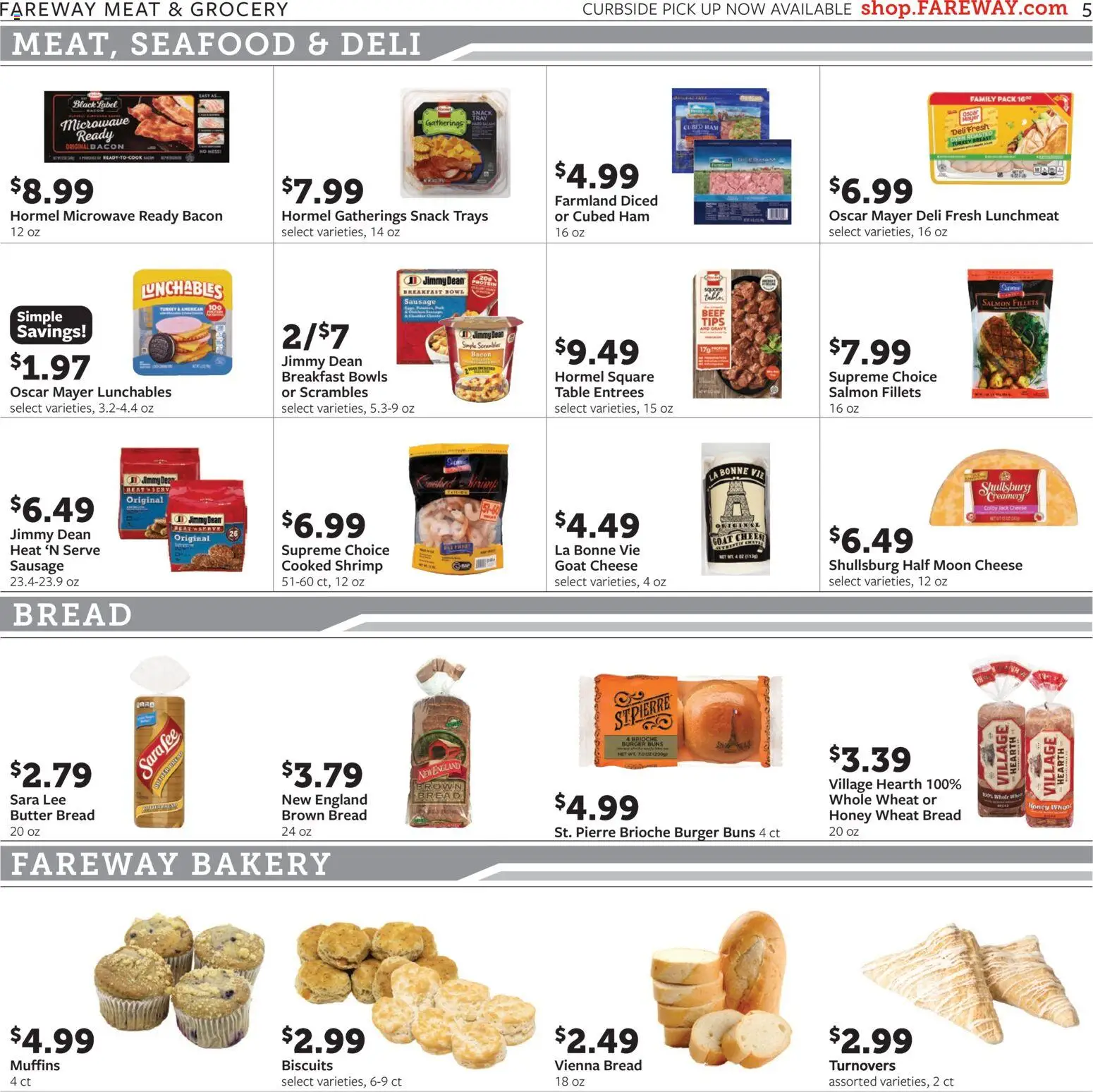 Fareway - Weekly Ad - valid from 26.01.2026 | Page: 5 | Products: Bread, Ham, Seafood, Sausage