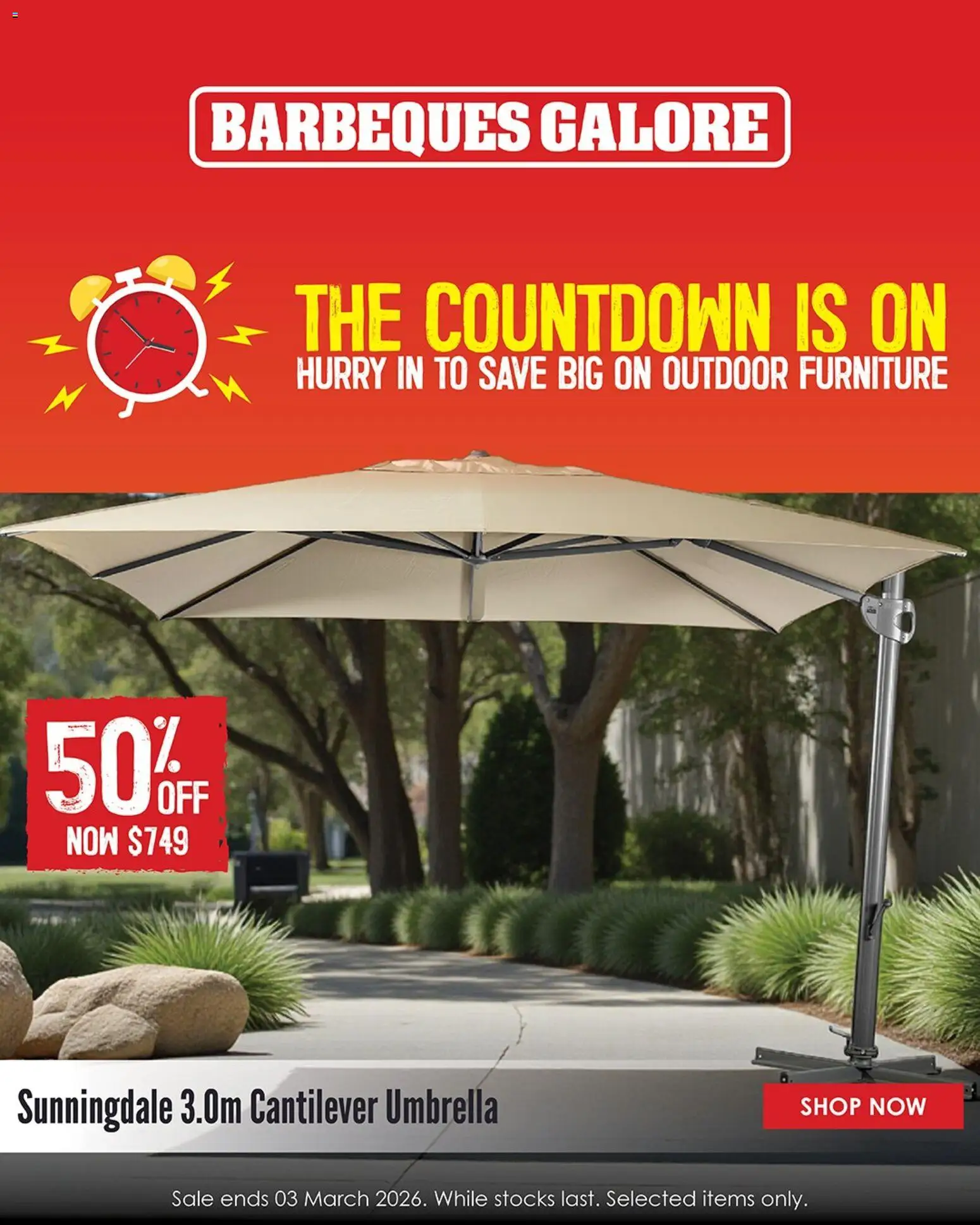 Barbeques Galore catalogue - valid from 27.02.2026 | Page: 2 | Products: Outdoor furniture, Umbrella