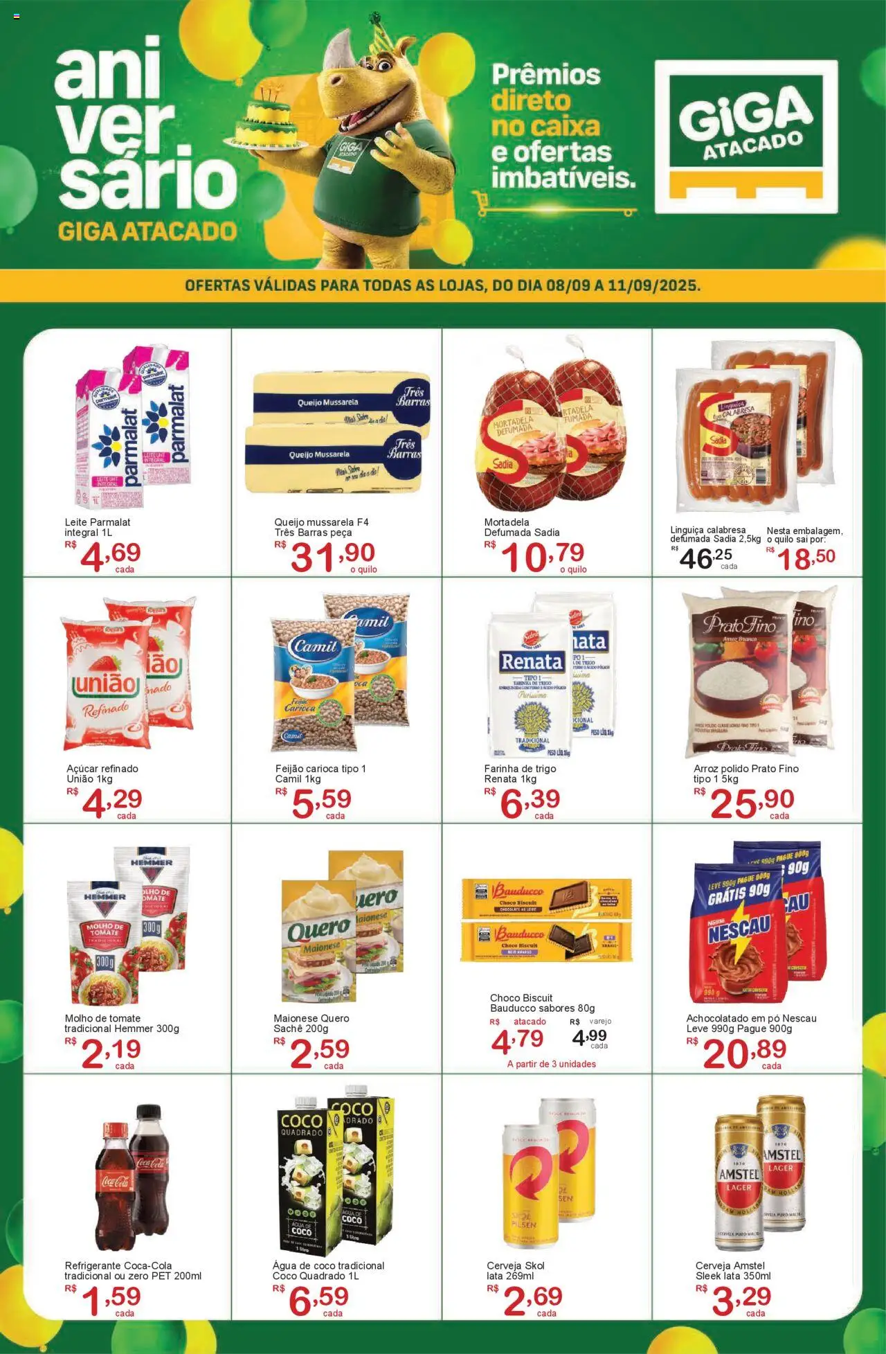 GIGA Atacado Folheto - válido de 08.09.2025 | Página: 1 | Produtos: Pó, Linguiça, Caixa, Cerveja