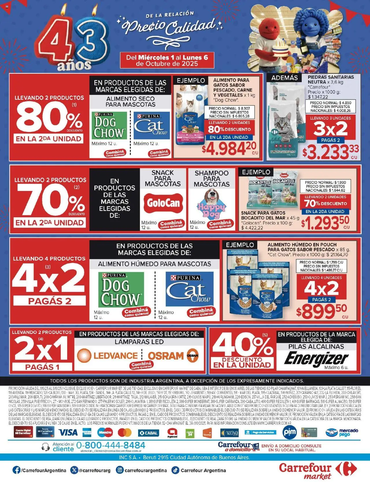 Carrefour ofertas │ válido desde el 01.10.2025 | Página: 54 | Productos: Audio, Caso, Pilas, Pescado