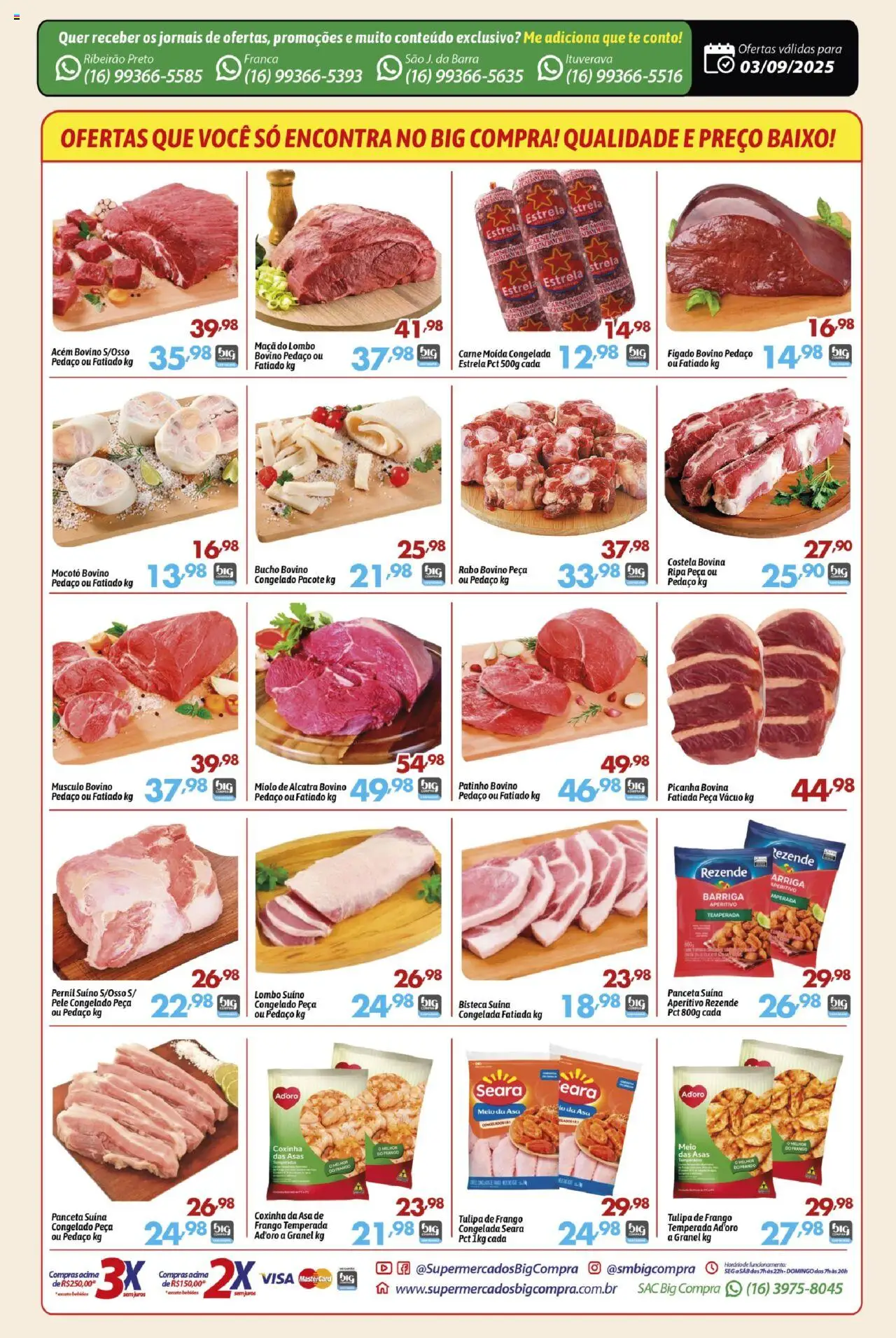 Big Compra Folheto - válido de 03.09.2025 | Página: 2 | Produtos: Acém, Picanha, Carne, Baixo