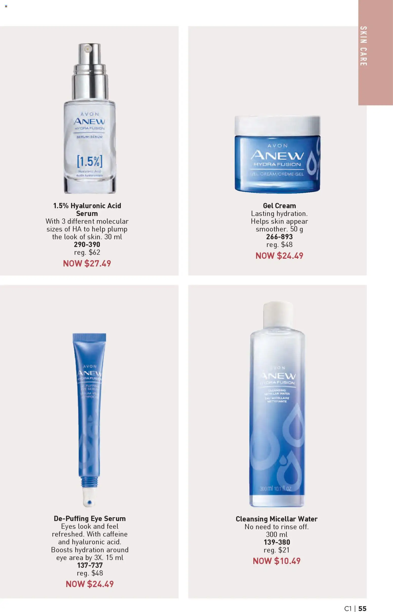 Avon flyer valid from 01.01.2026 | Page: 55 | Products: Cream, Micellar water