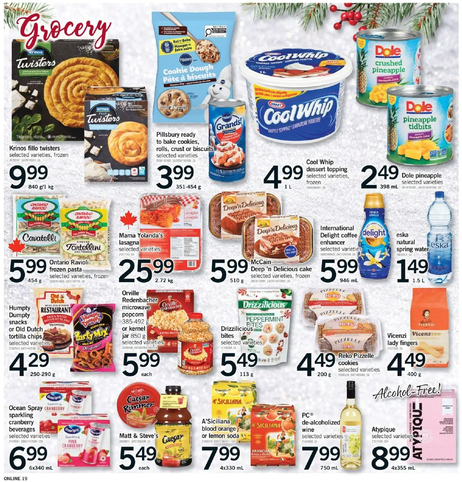 Fortinos flyer valid from 11.12.2025 | Page: 19 | Products: Pasta, Chips, Cheese, Wine