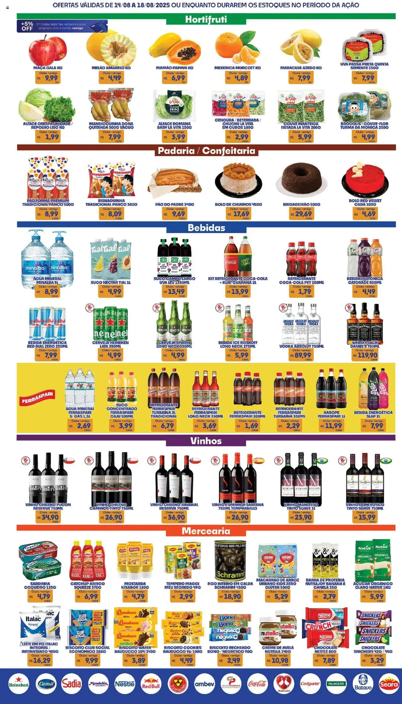 Boa Supermercados Folheto - válido de 14.08.2025 | Página: 3 | Produtos: Leite, Cenoura, Couve, Uva passa