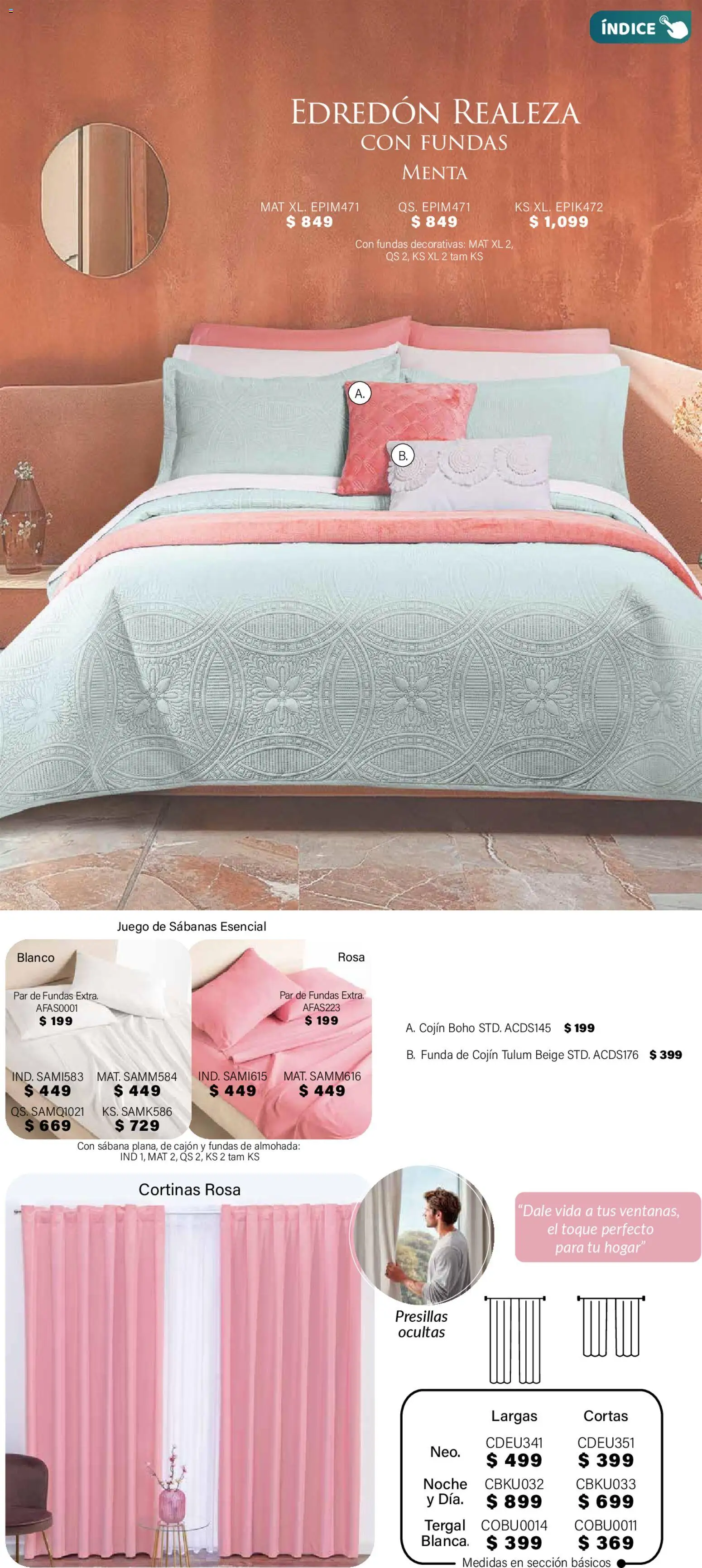 Nuevas ofertas de Colchas Concord válidas en toda la República Mexicana desde el 01.11.2025. ¡Encuentra las mejores ofertas en Colchas Concord Buen Fin! | Página: 55 | Productos: Juego, Funda, Almohada, Cortinas